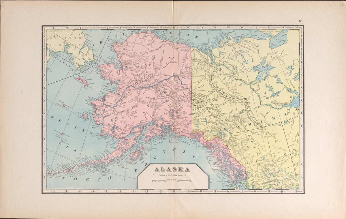 Alaska from Atlas of Benzie County, Michigan : With Maps of Michigan, United States and the World, Alaska, Cuba, Porto Rico, Hawaii and the Philippines : Also a Complete Mailing List of All Resident … 1901 by Relic Map Company