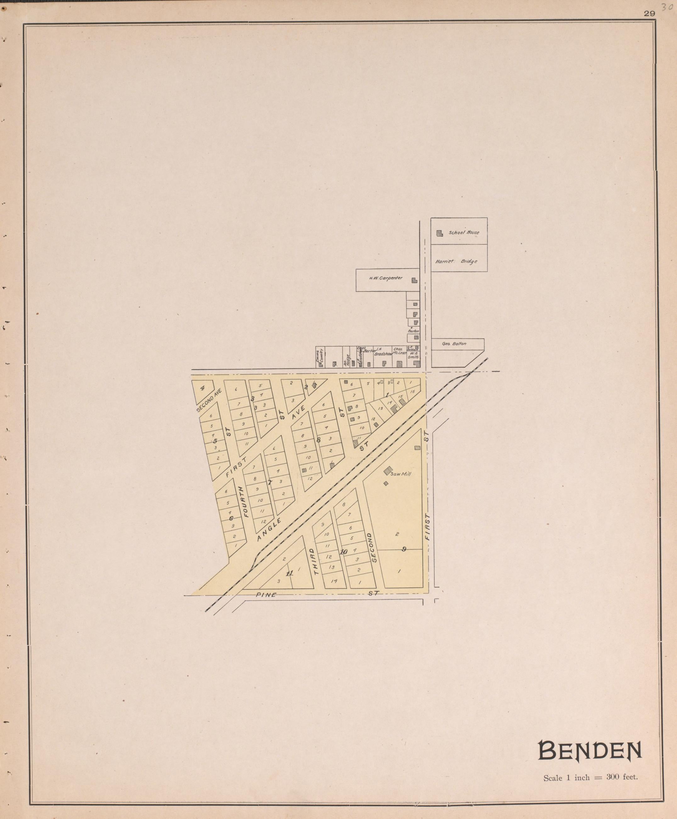 Benden from Atlas of Benzie County, Michigan : With Maps of Michigan, United States and the World, Alaska, Cuba, Porto Rico, Hawaii and the Philippines : Also a Complete Mailing List of All Resident … 1901 by Relic Map Company
