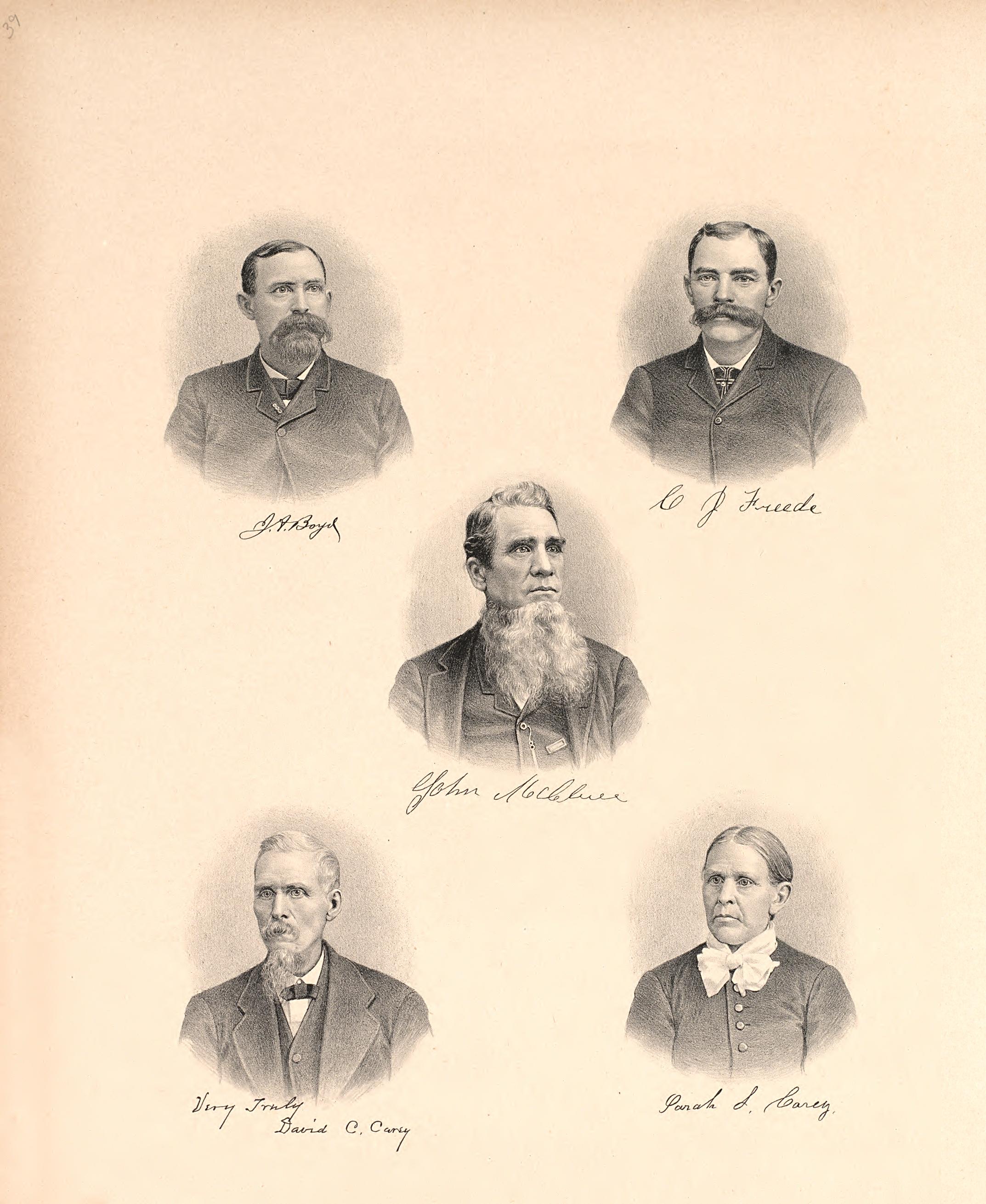 Portraits from Historical Atlas of Paulding County, Ohio : Containing Maps of Paulding County, Townships, Towns and Villages : Also Maps of the United States and State of Ohio, Together With a Statement of … 1892 by Relic Map Company