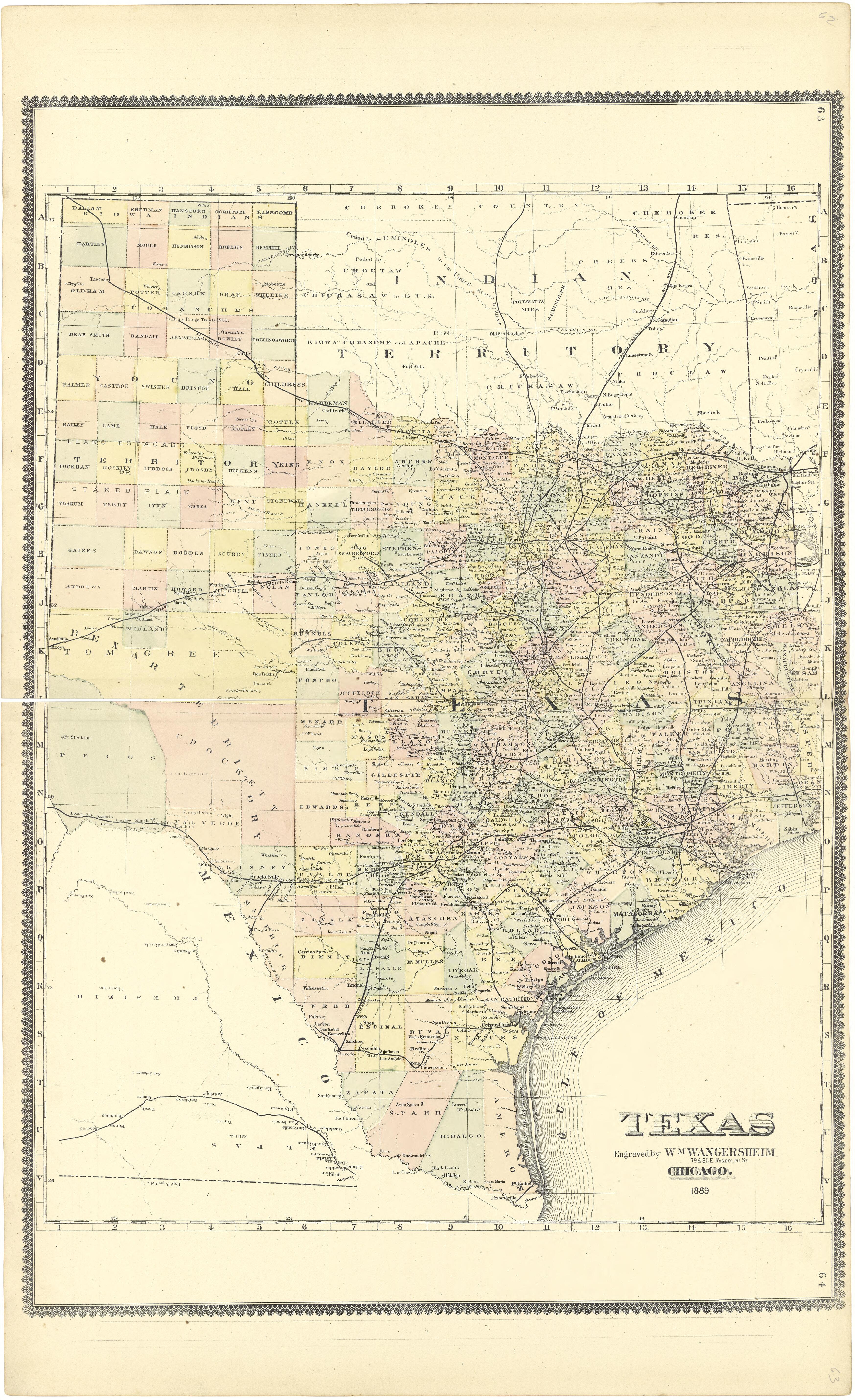 Texas from Atlas of Genesee County, Michigan : Containing Maps of Every Township In the County, With Village and City Plats ... : from Actual Surveys and Official Records 1889 by Relic Map Company