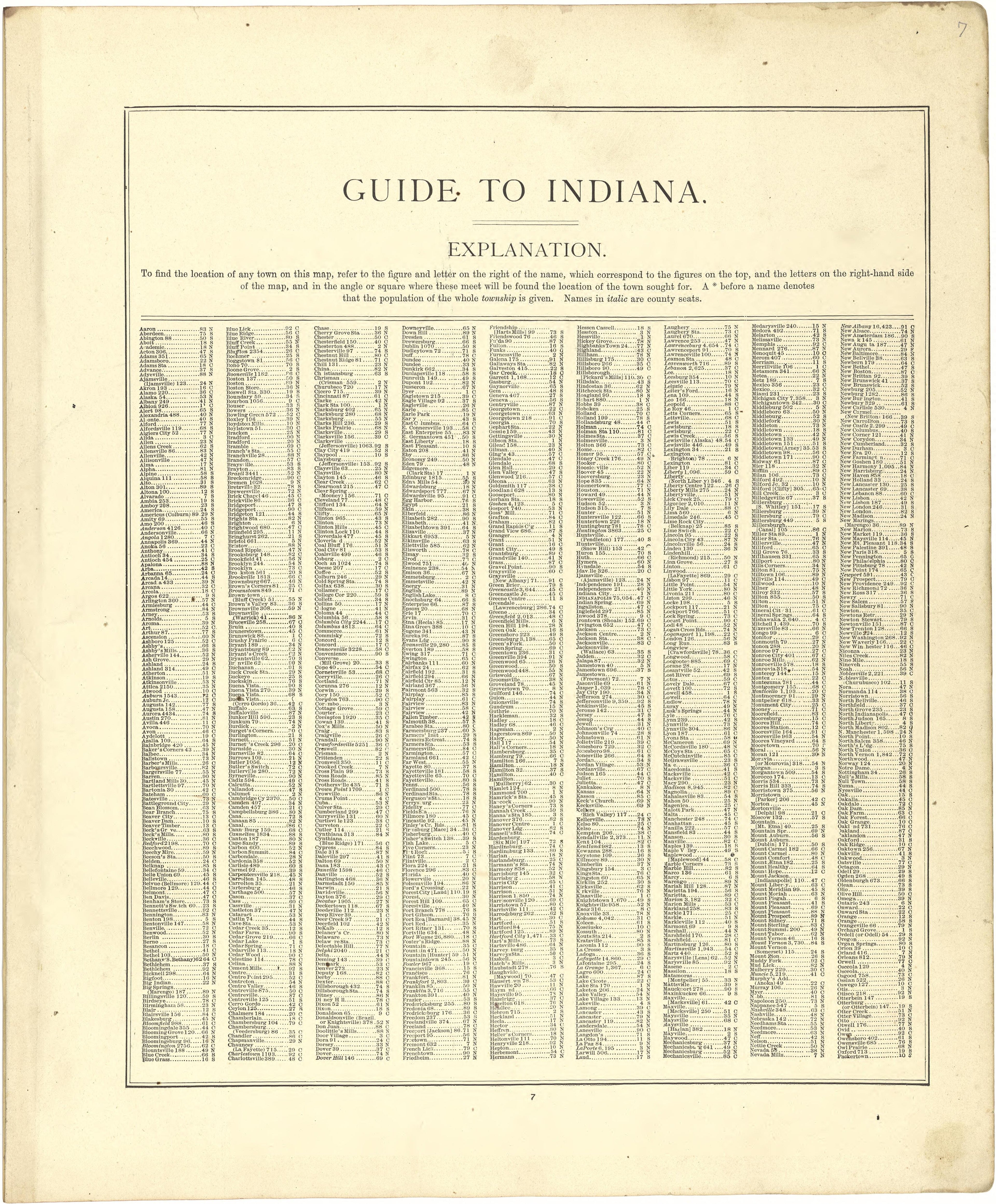 GuideTo Indiana from Atlas of Genesee County, Michigan : Containing Maps of Every Township In the County, With Village and City Plats ... : from Actual Surveys and Official Records 1889 by Relic Map Company