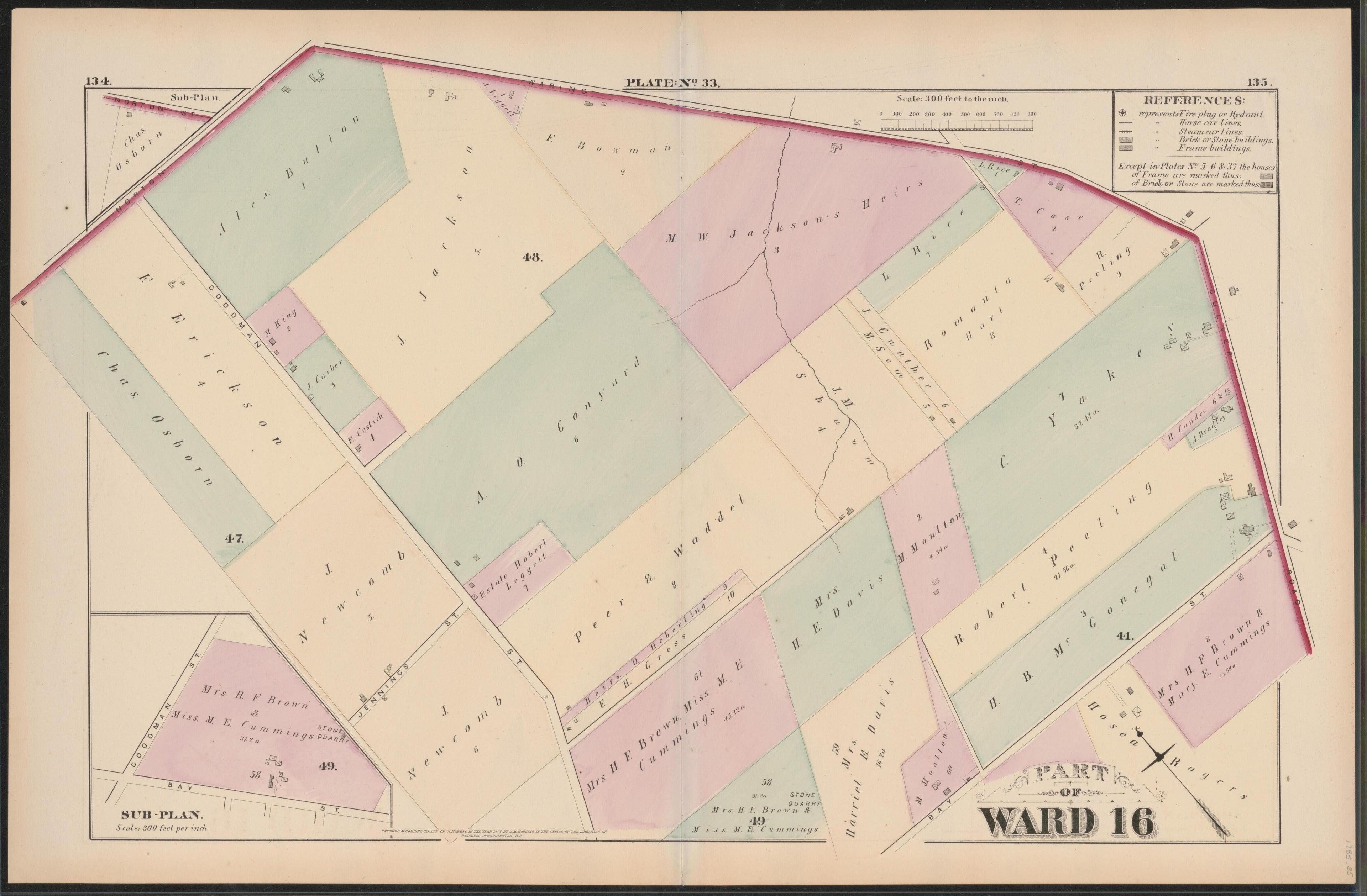 Image 34 of City Atlas of Rochester, New York (maps Only) from City Atlas of Rochester, New York : from Official Records, Private Plans and Actual Surveys, Based Upon Plans Deposited In the Department of Surveys 1875 by Relic Map Company