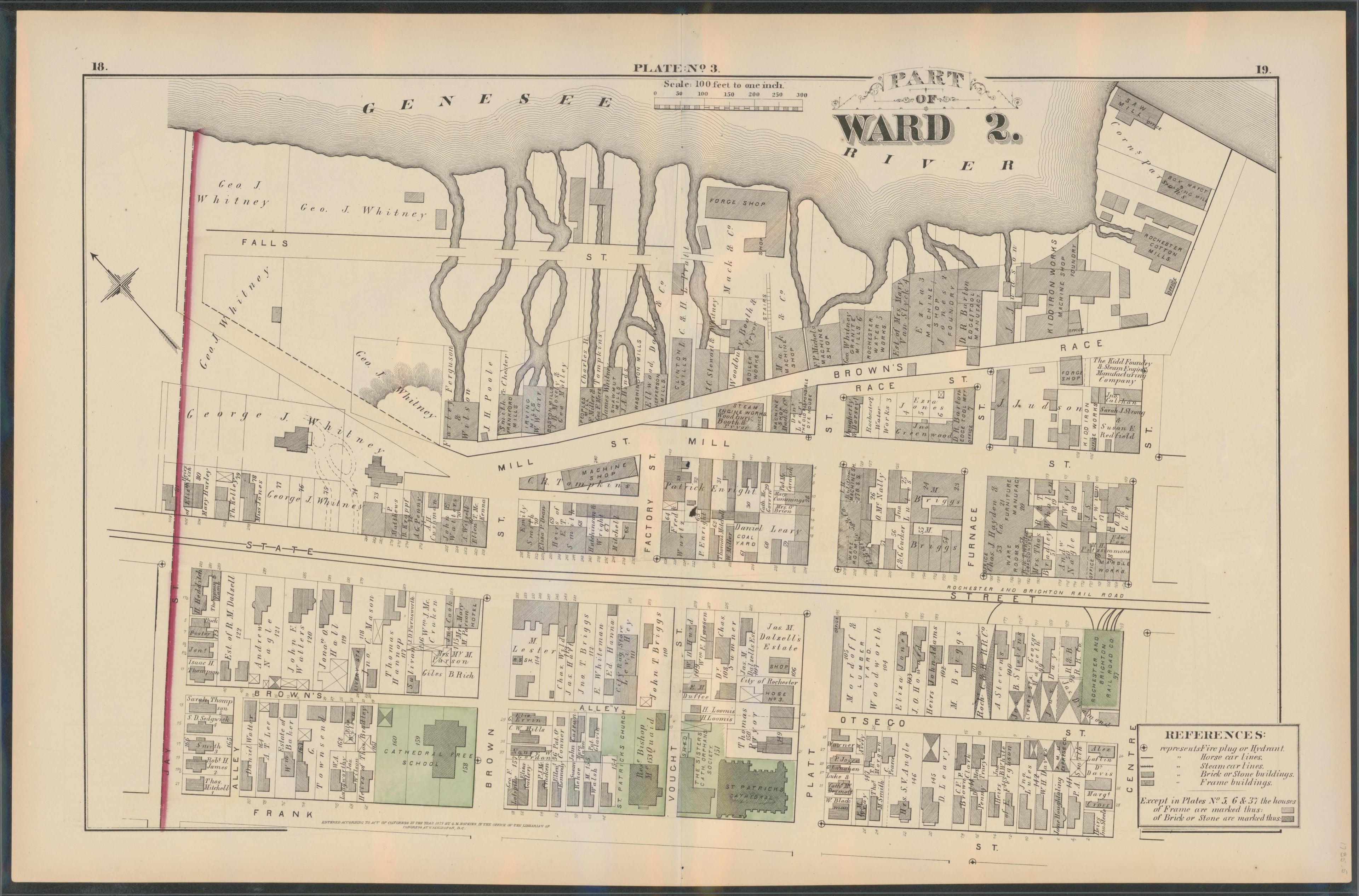 Image 5 of City Atlas of Rochester, New York (maps Only) from City Atlas of Rochester, New York : from Official Records, Private Plans and Actual Surveys, Based Upon Plans Deposited In the Department of Surveys 1875 by Relic Map Company