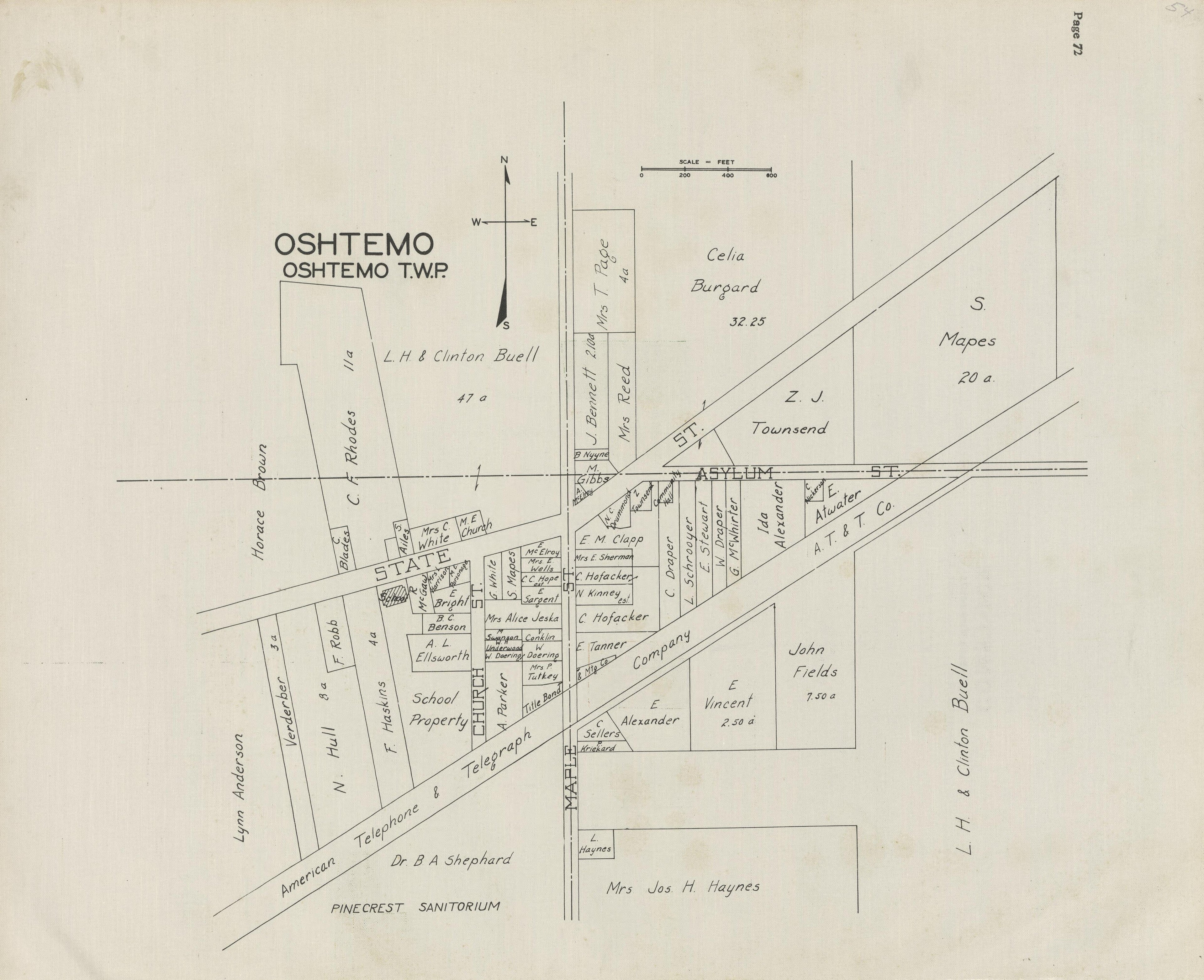 Oshtemo Township from Plat Book of Kalamazoo County, Michigan : Compiled from Surveys and the Public Records of Kalamazoo County, Michigan 1928 by Relic Map Company