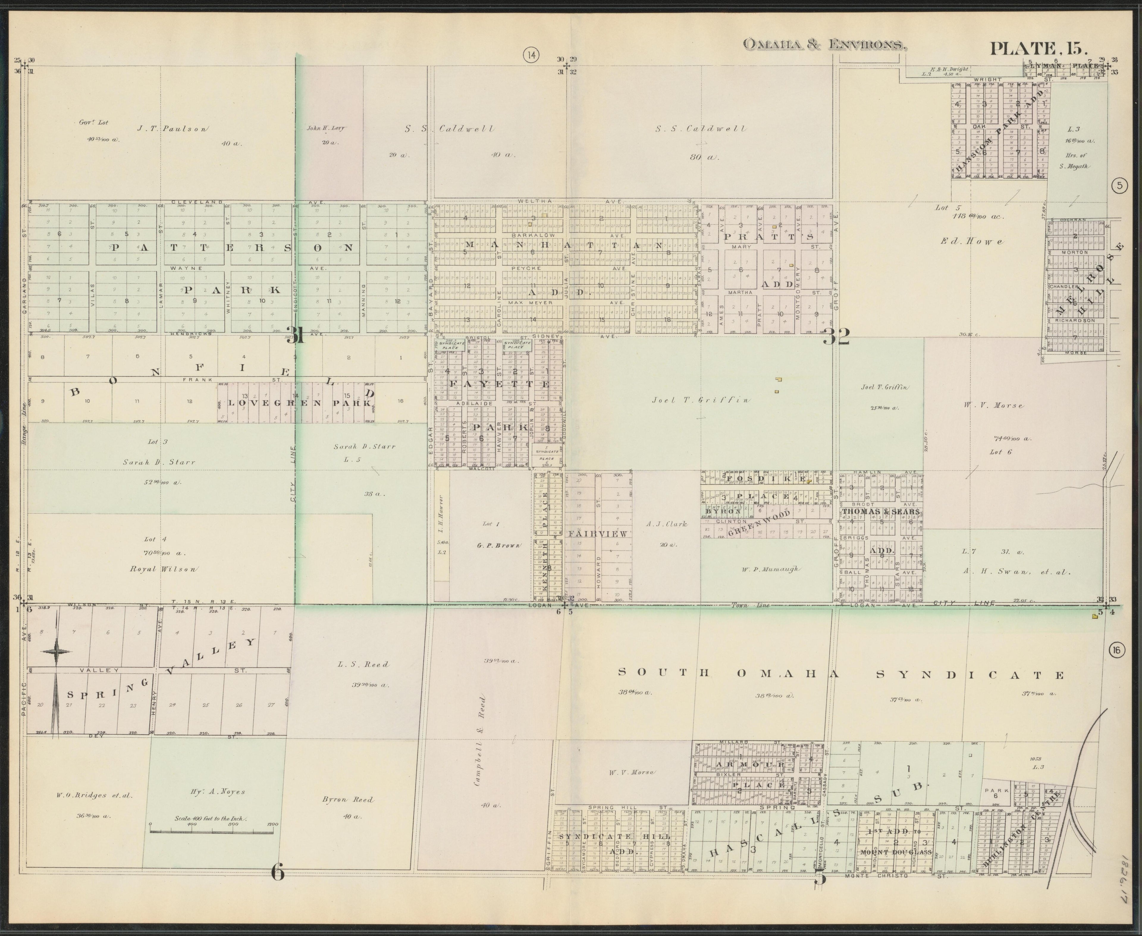 Image 17 of a Complete Set of Surveys and Plats of Properties In the City of Omaha and Environs, Nebraska (maps Only) from a Complete Set of Surveys and Plats of Properties In the City of Omaha and Environs, Nebraska 1887 by Relic Map Company