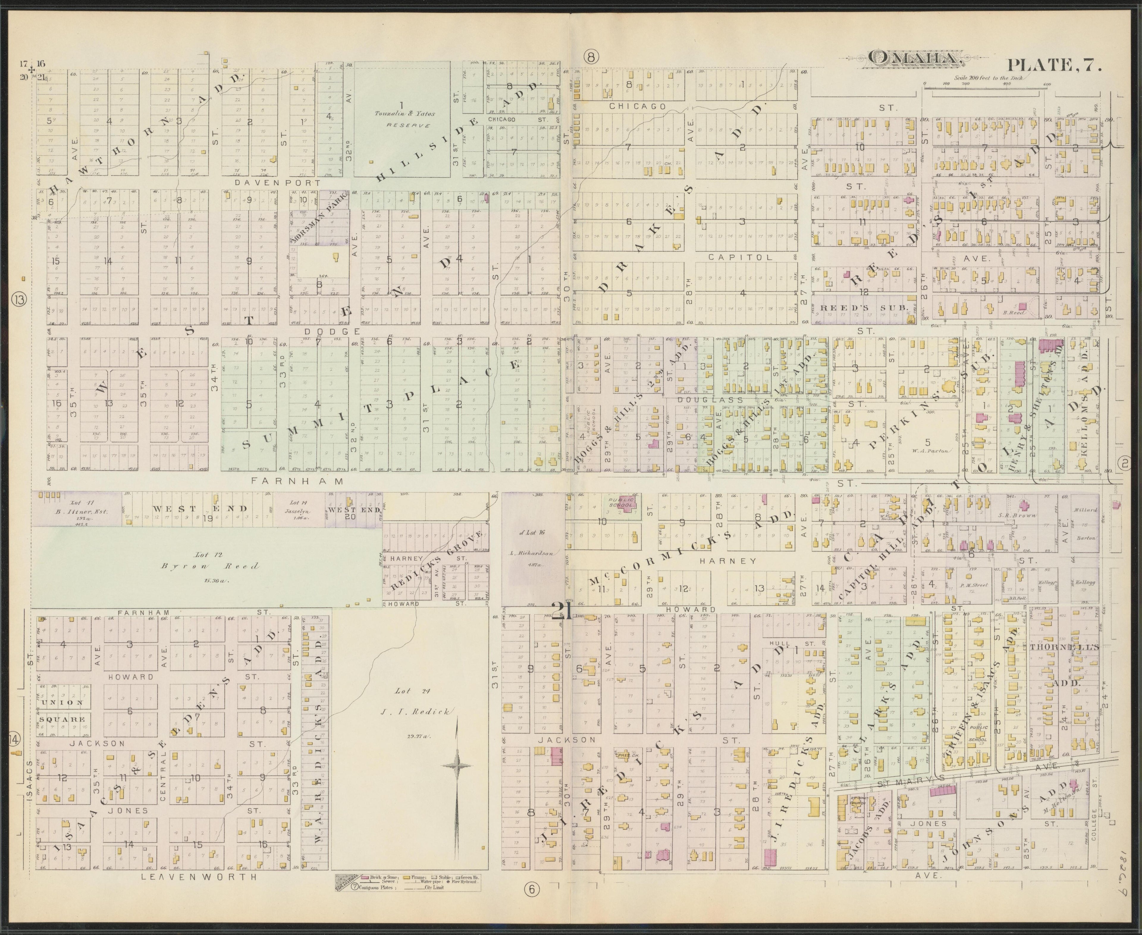 Image 9 of a Complete Set of Surveys and Plats of Properties In the City of Omaha and Environs, Nebraska (maps Only) from a Complete Set of Surveys and Plats of Properties In the City of Omaha and Environs, Nebraska 1887 by Relic Map Company