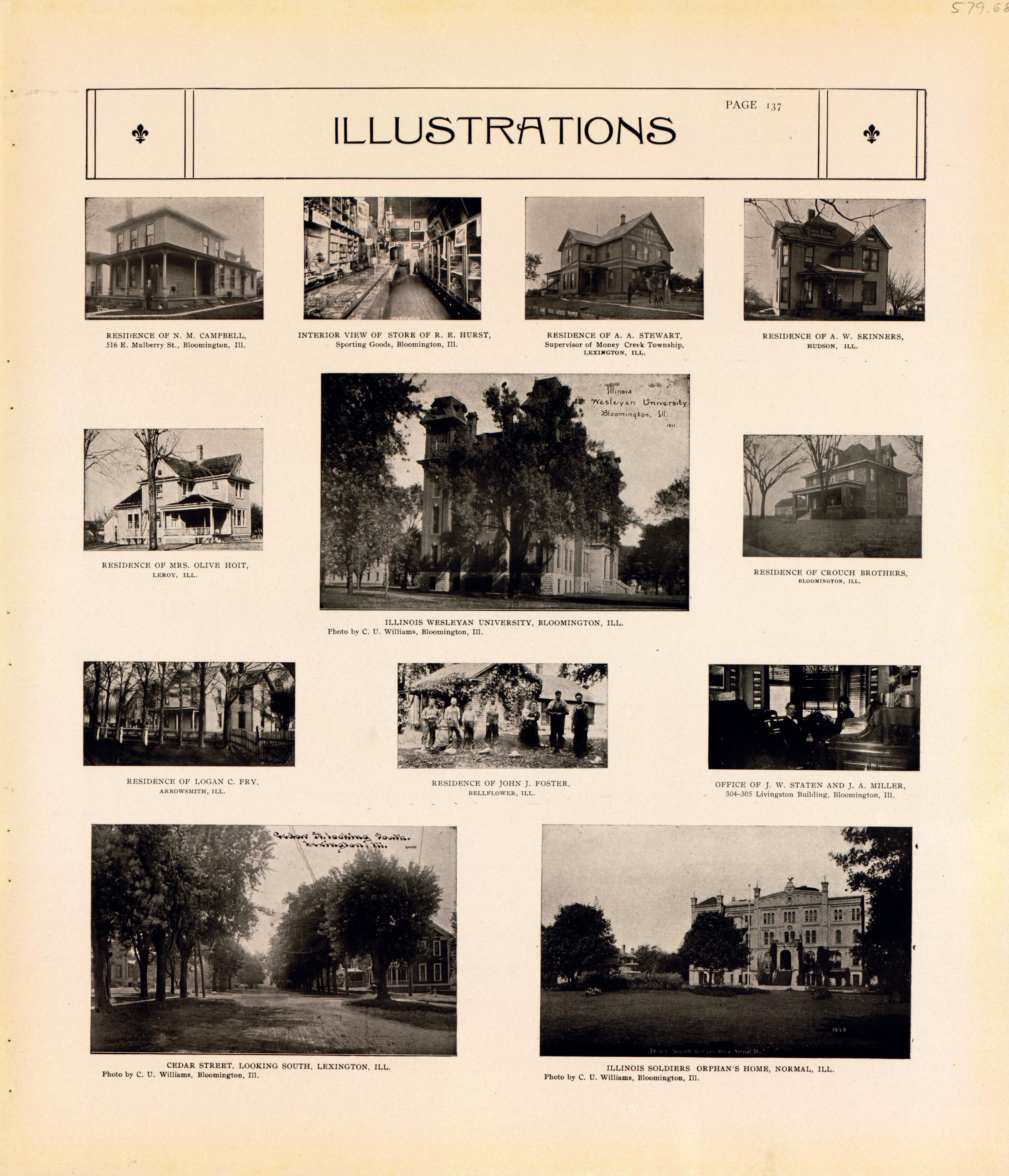 Illustrations--continued from Standard Atlas of McLean County, Illinois, Including a Plat Book of the Villages, Cities and Townships of the County 1914 by Relic Map Company