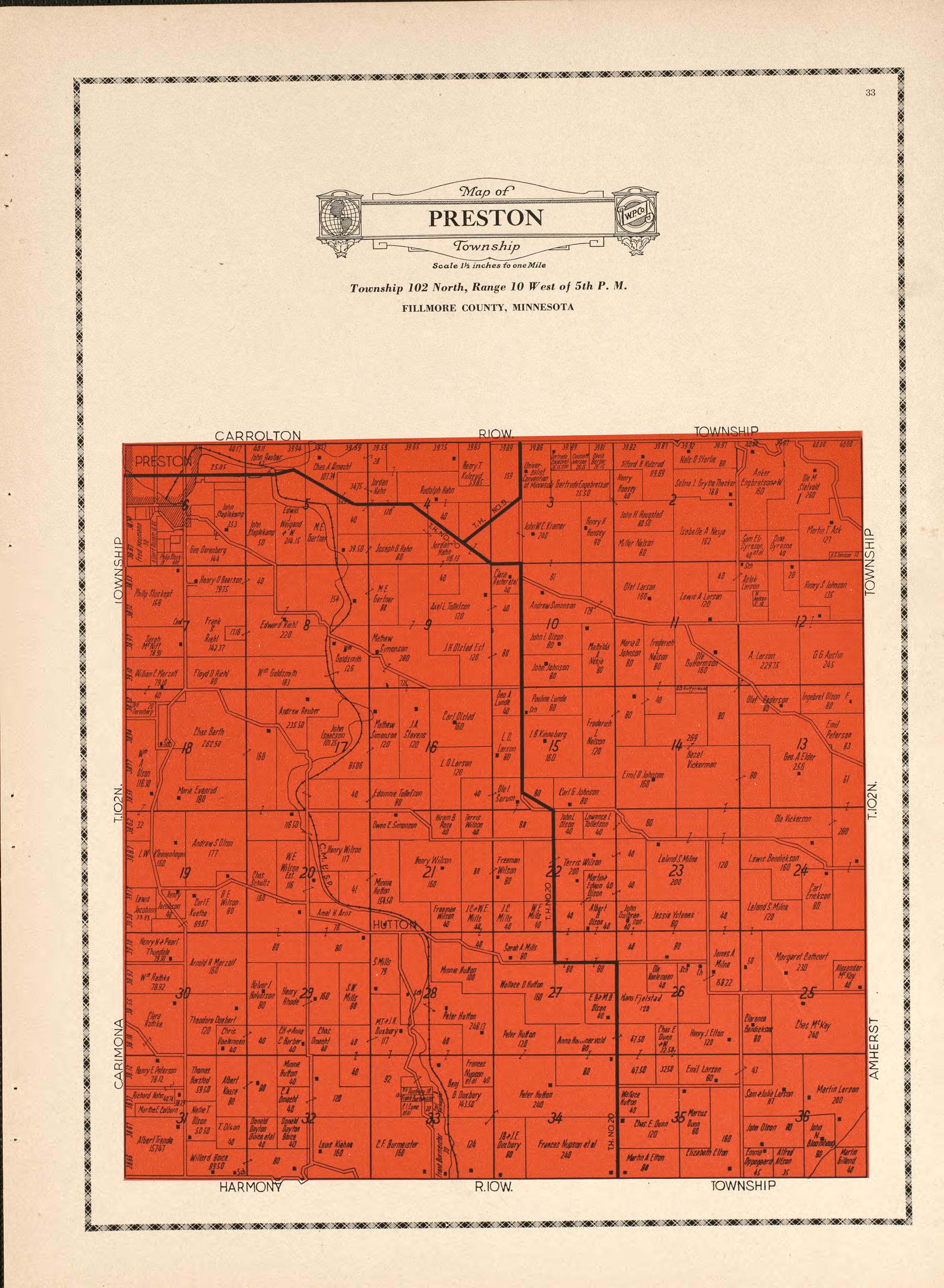 Preston Township from Atlas and Farmers&