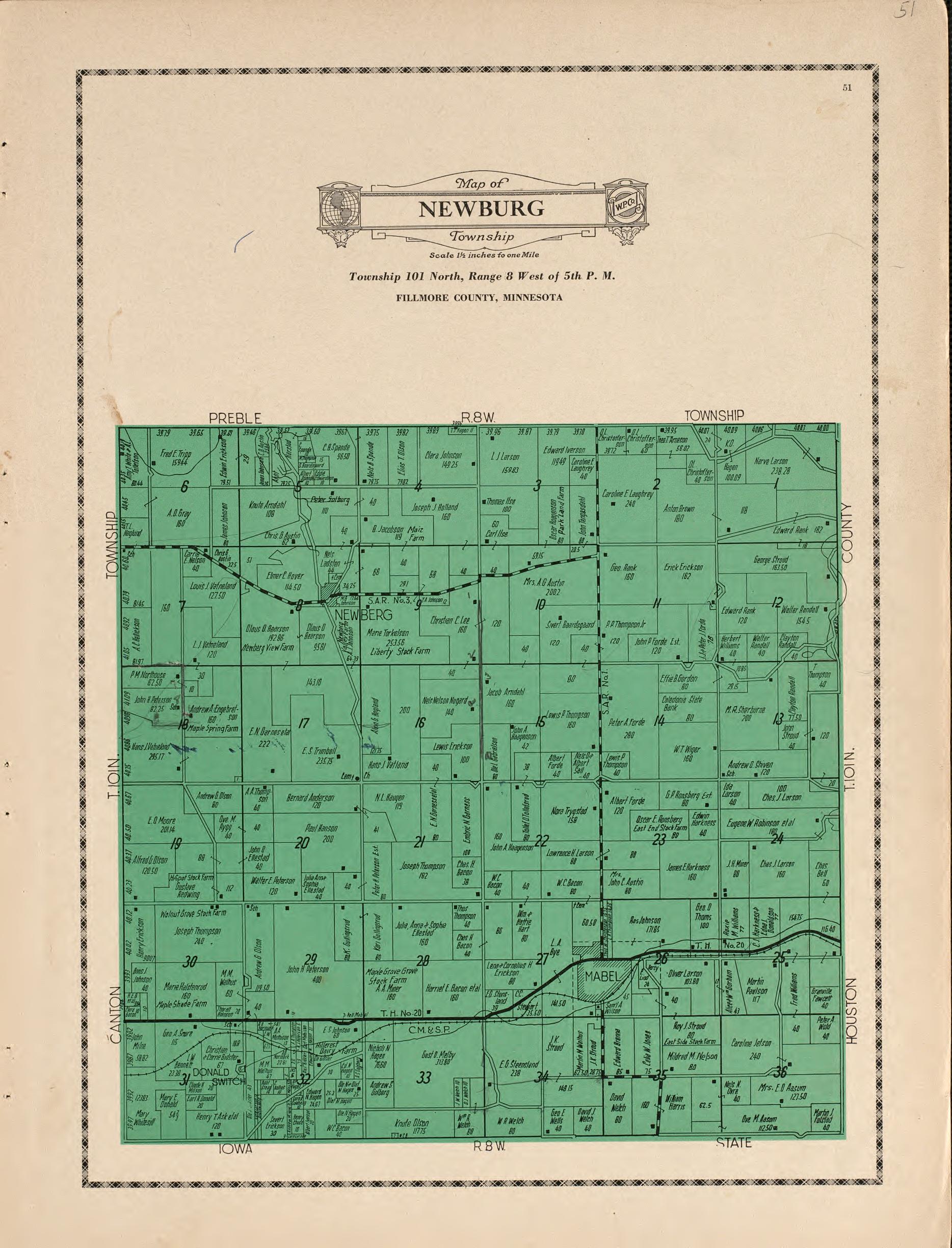 Newburg Township from Atlas and Farmers&