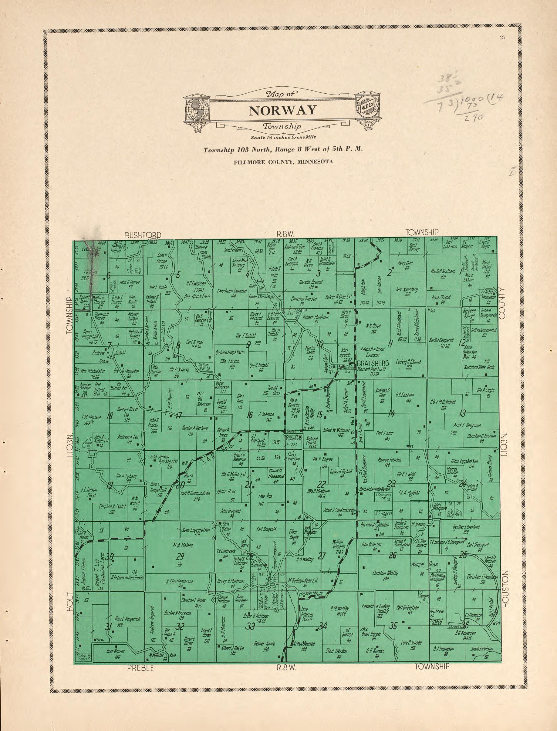 Norway Township from Atlas and Farmers&
