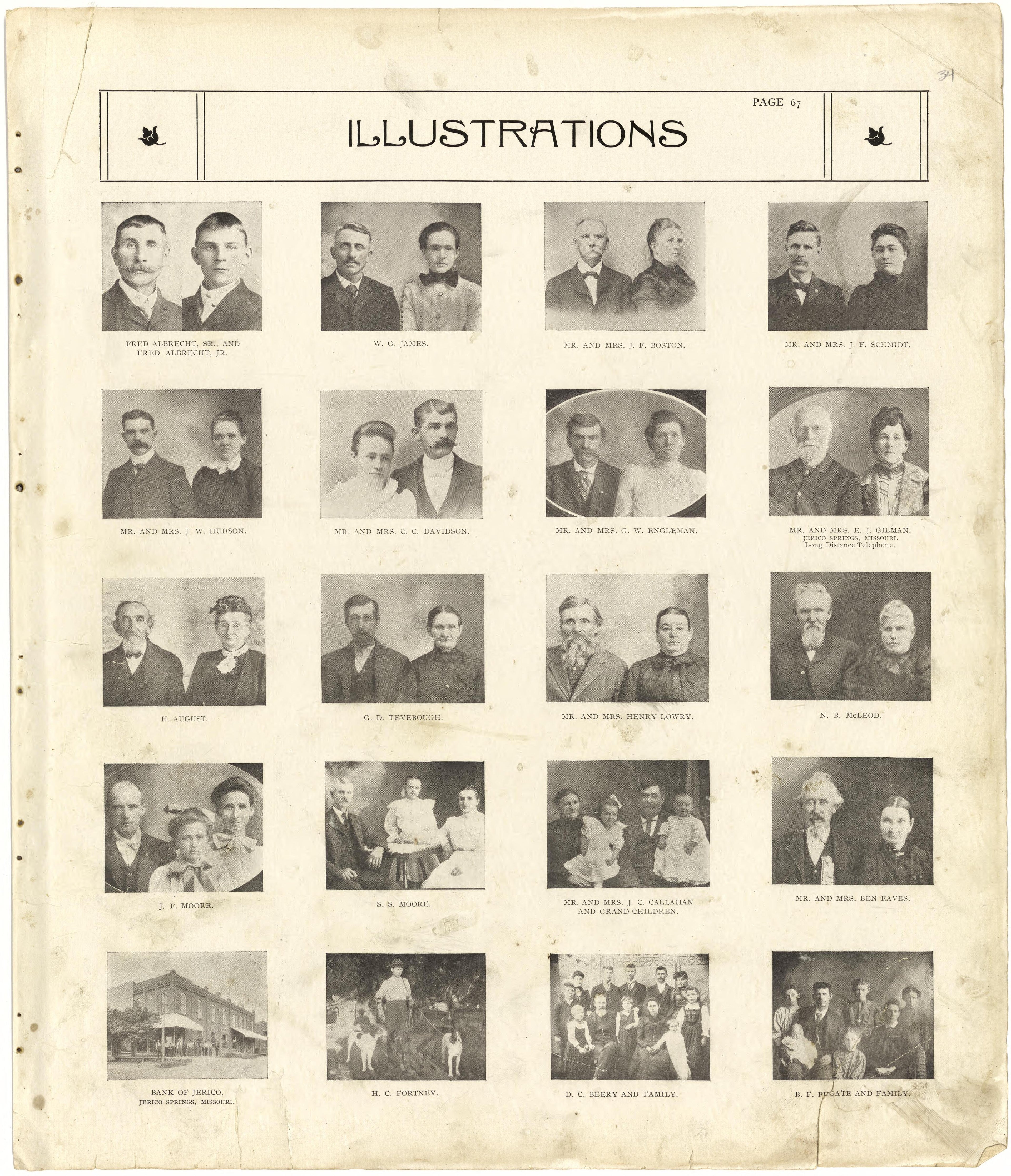 Illustrations Continued from Standard Atlas of Cedar County, Missouri : Including a Plat Book of the Villages, Cities and Townships of the County, Map of the State, United States and World, Patrons Directory, Reference Business … 1908 by Relic Map Company