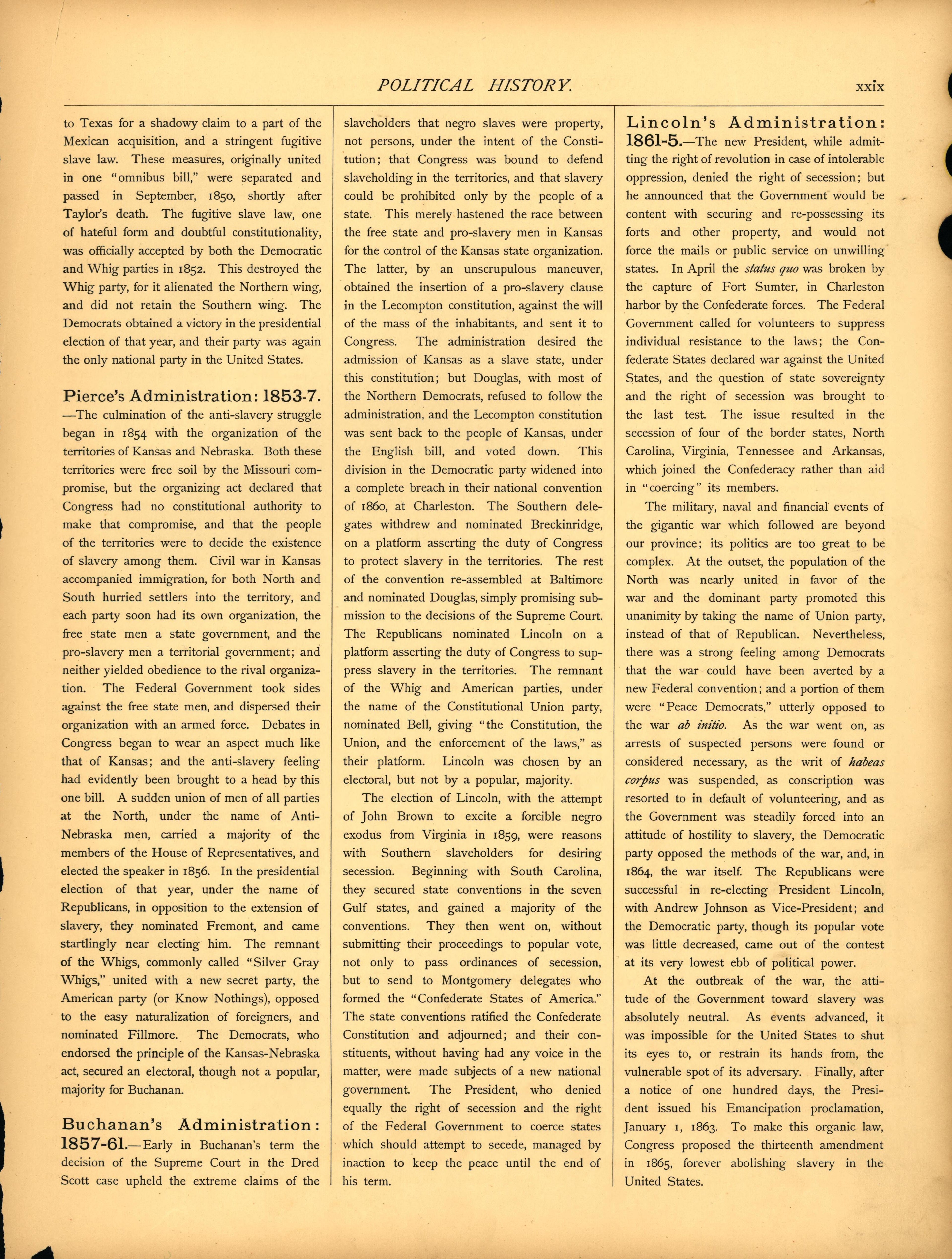 Political History (continued) (xxix) from Scribner&