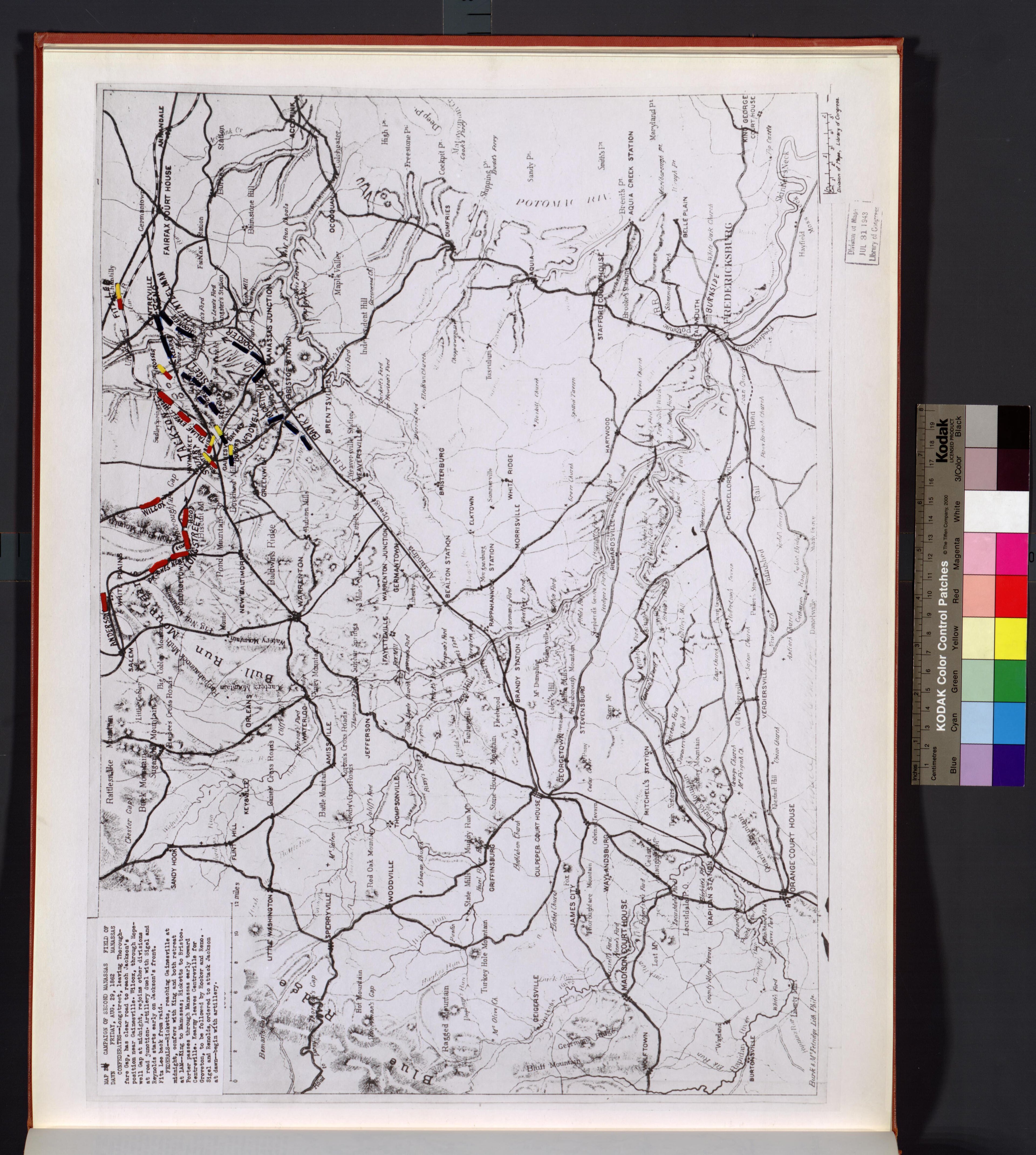 This old map of Manassas Region, , Virginia was created by Russell, Robert E. L. in 1862