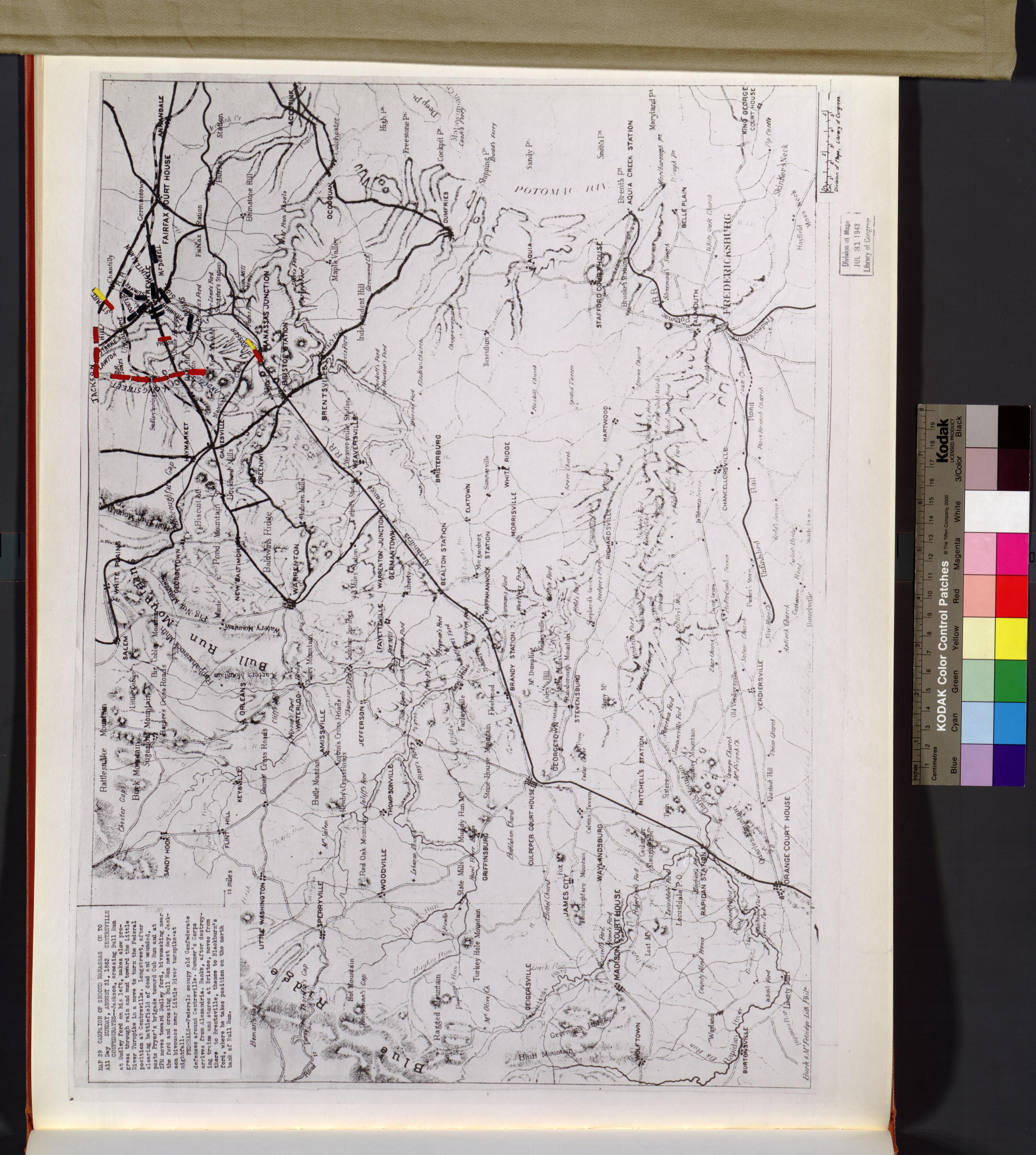 This old map of Manassas Region, , Virginia was created by Russell, Robert E. L. in 1862