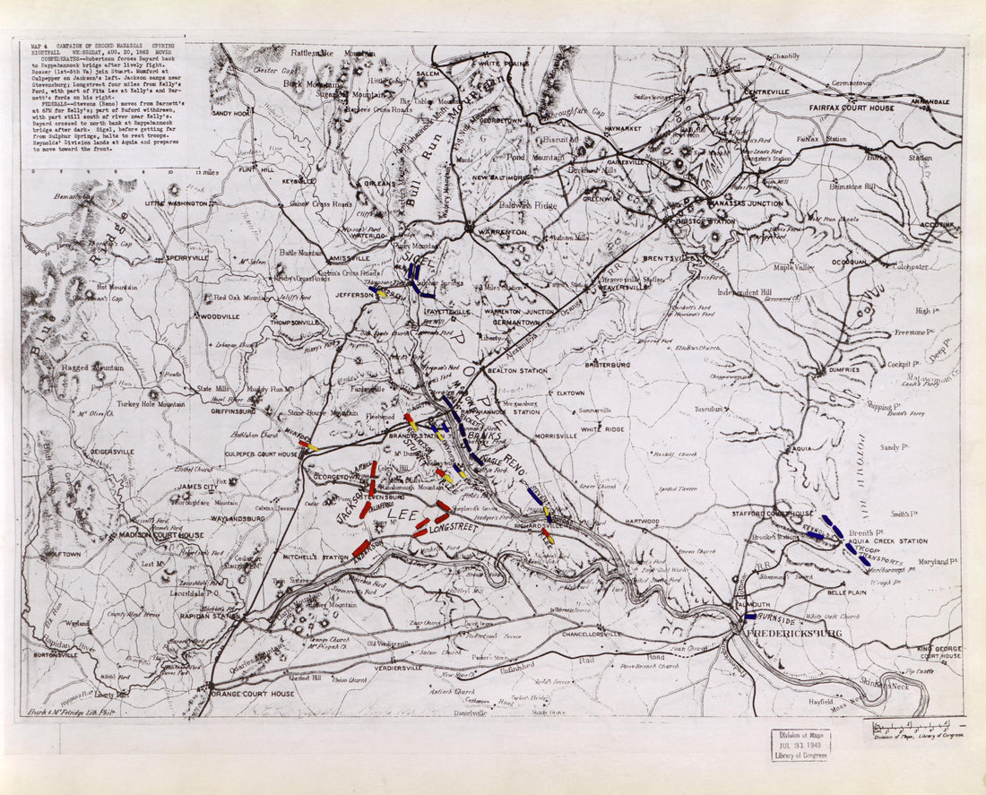 This old map of Manassas Region, , Virginia was created by Russell, Robert E. L. in 1862