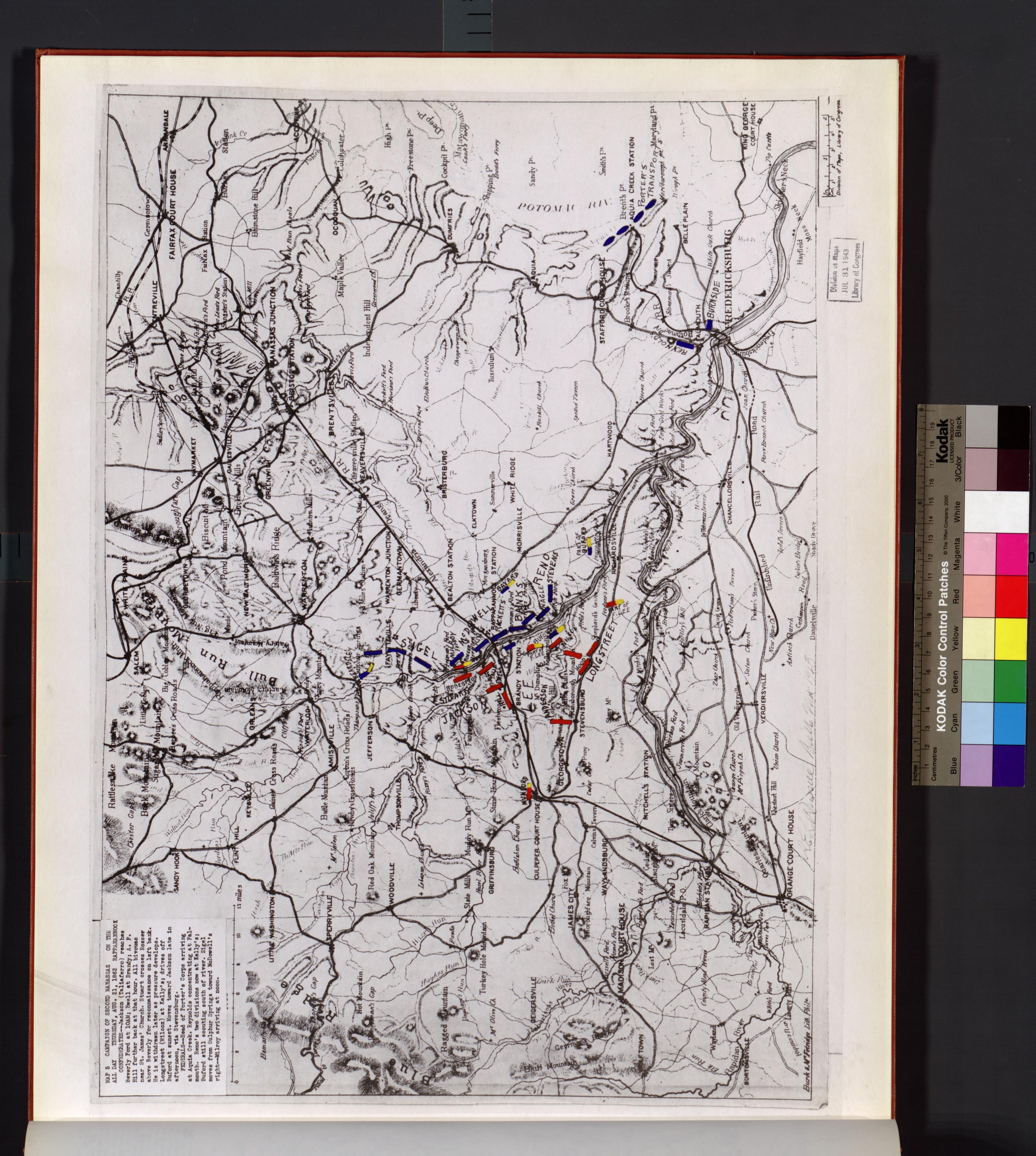 This old map of Manassas Region, , Virginia was created by Russell, Robert E. L. in 1862