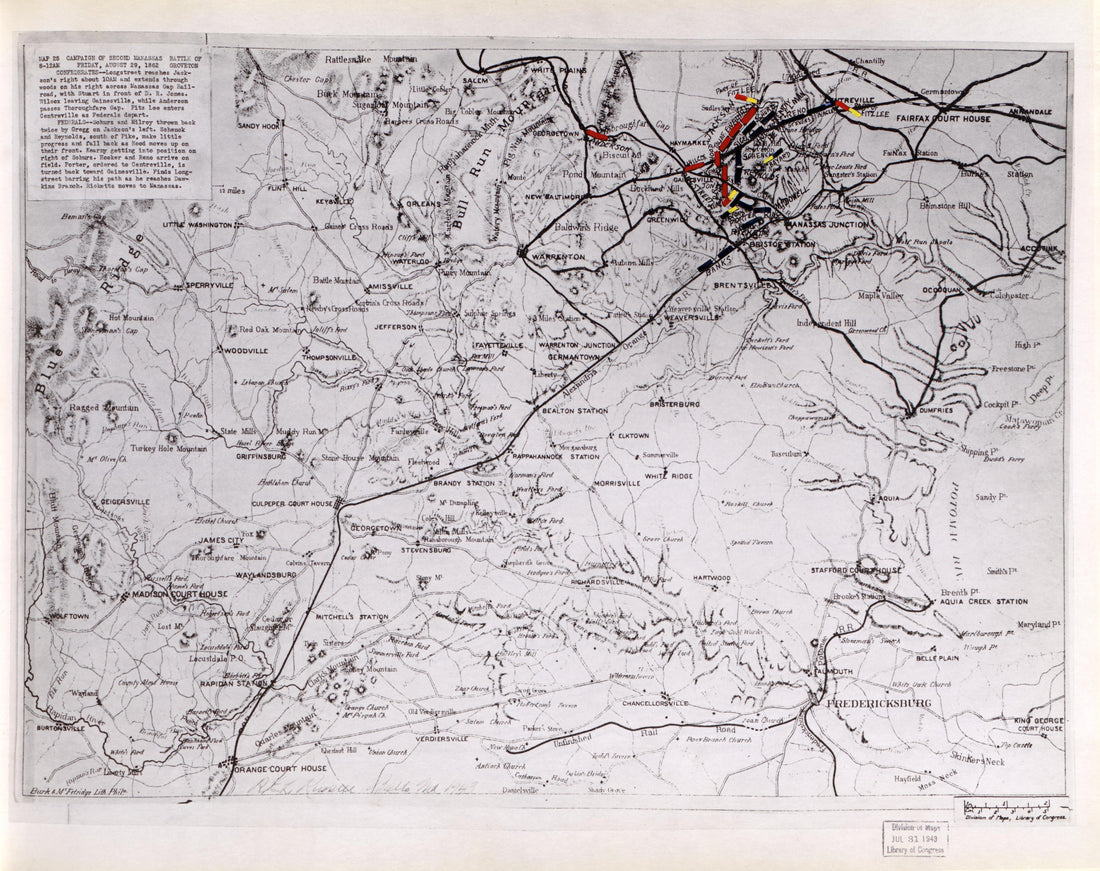 This old map of Manassas Region, , Virginia was created by Russell, Robert E. L. in 1862