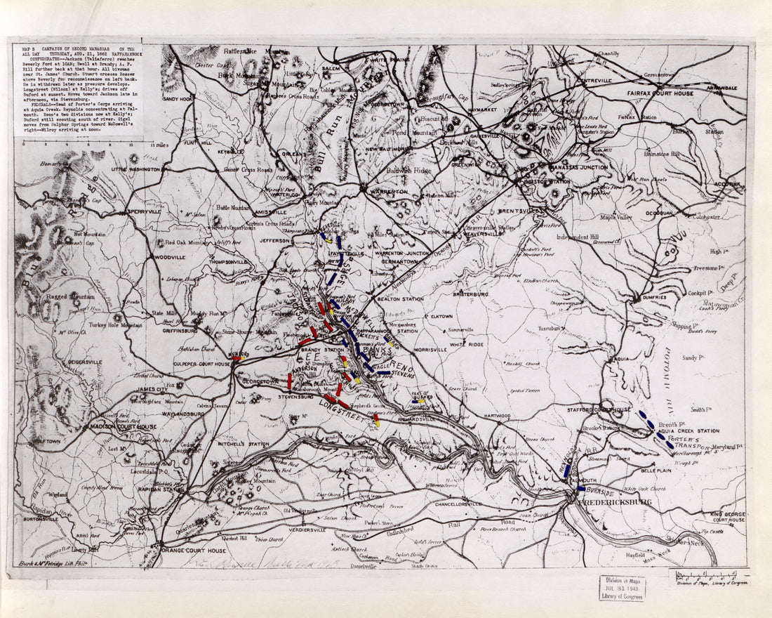 This old map of Manassas Region, , Virginia was created by Russell, Robert E. L. in 1862