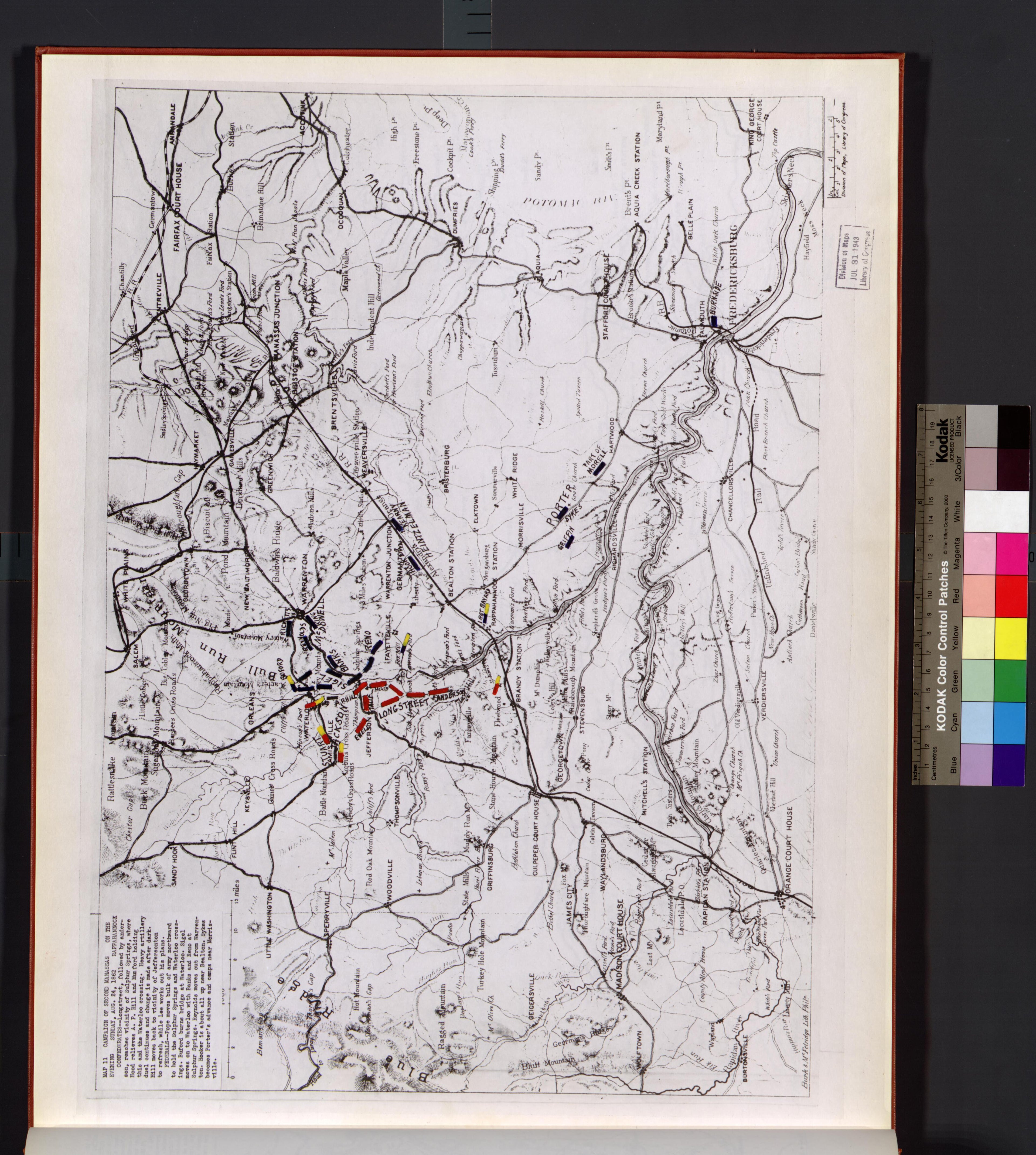 This old map of Manassas Region, , Virginia was created by Russell, Robert E. L. in 1862