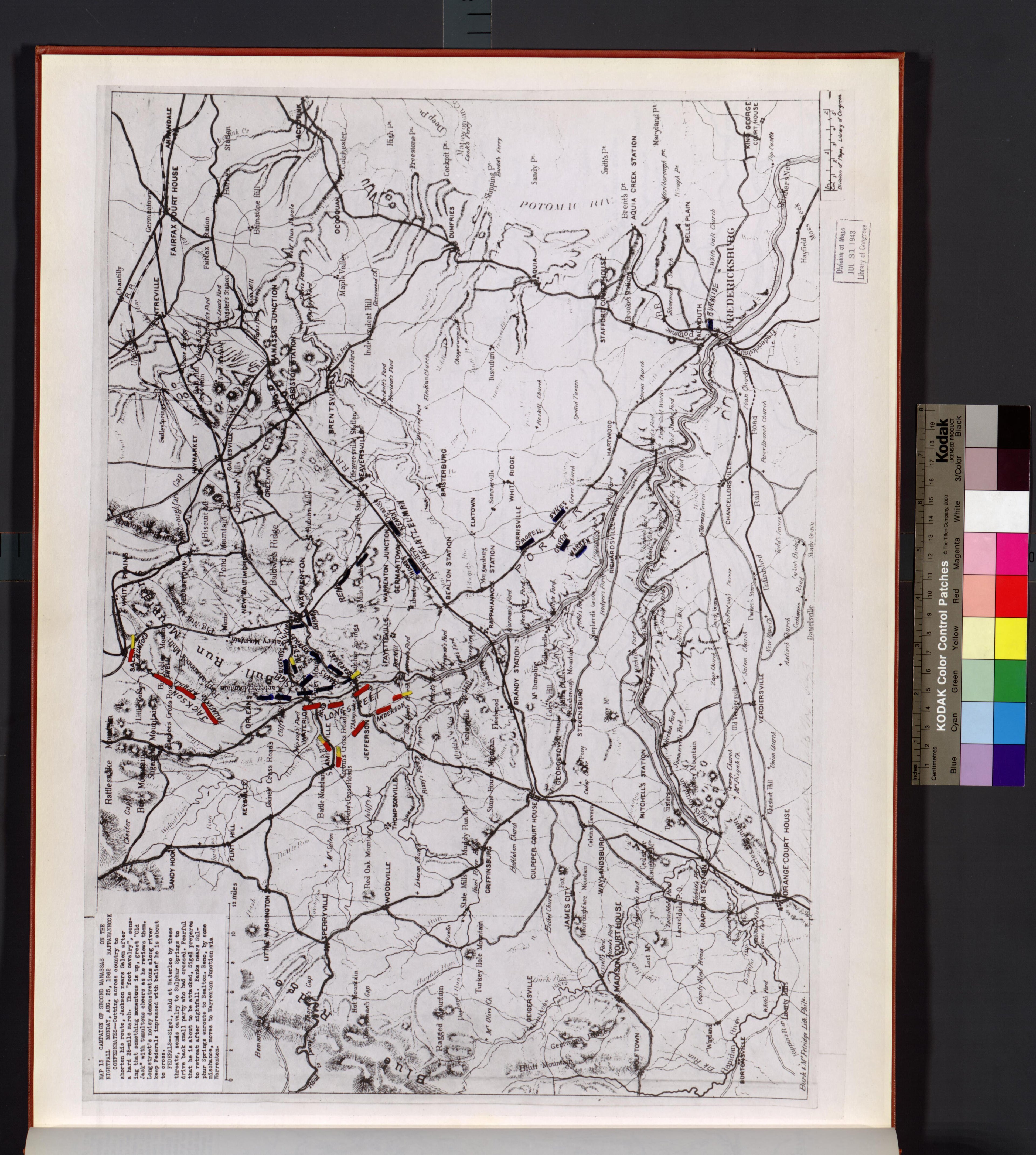 This old map of Manassas Region, , Virginia was created by Russell, Robert E. L. in 1862