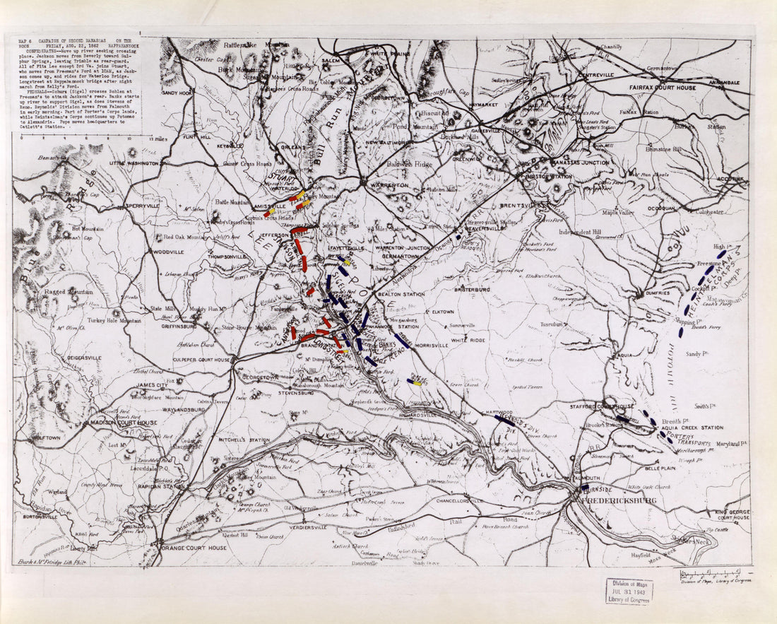 This old map of Manassas Region, , Virginia was created by Russell, Robert E. L. in 1862