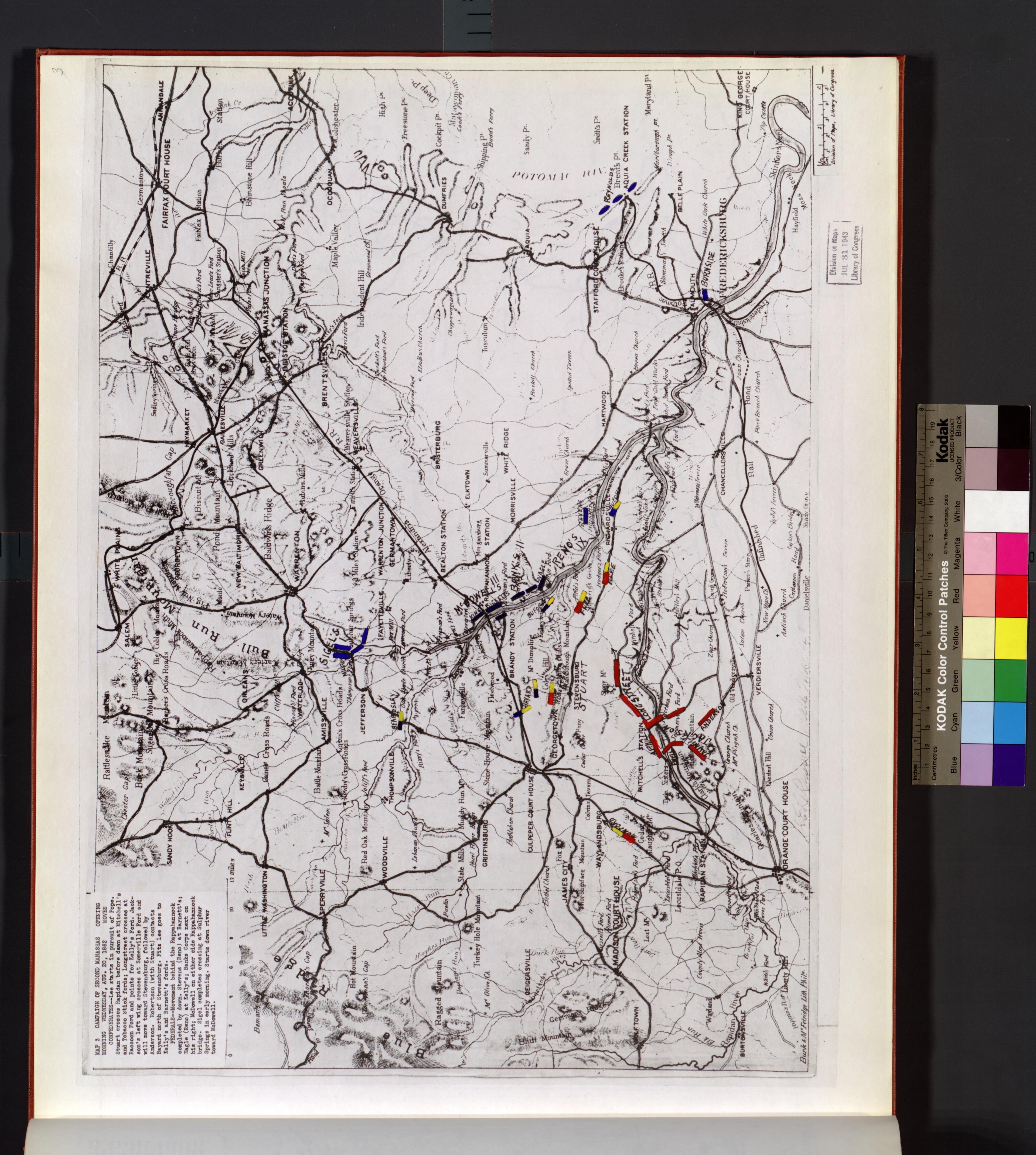 This old map of Manassas Region, , Virginia was created by Russell, Robert E. L. in 1862