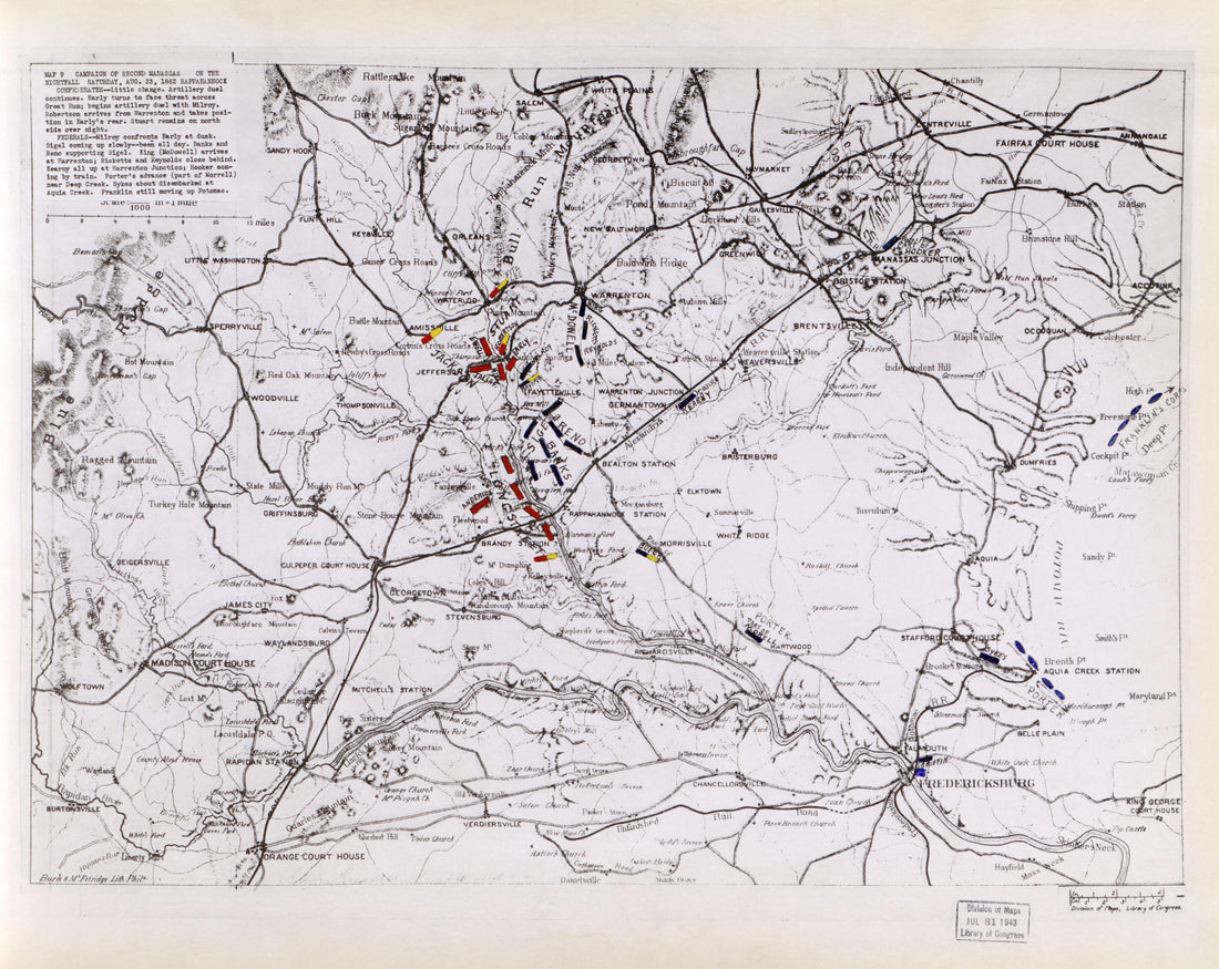 This old map of Manassas Region, , Virginia was created by Russell, Robert E. L. in 1862