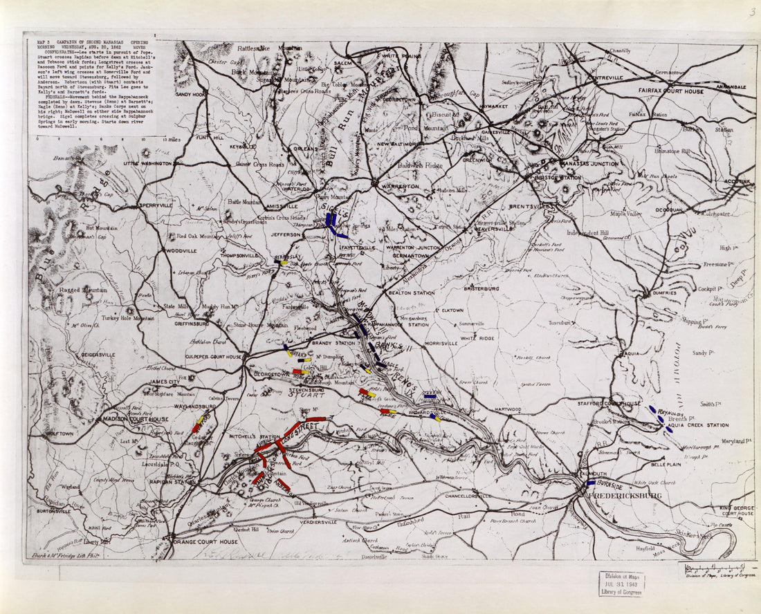 This old map of Manassas Region, , Virginia was created by Russell, Robert E. L. in 1862