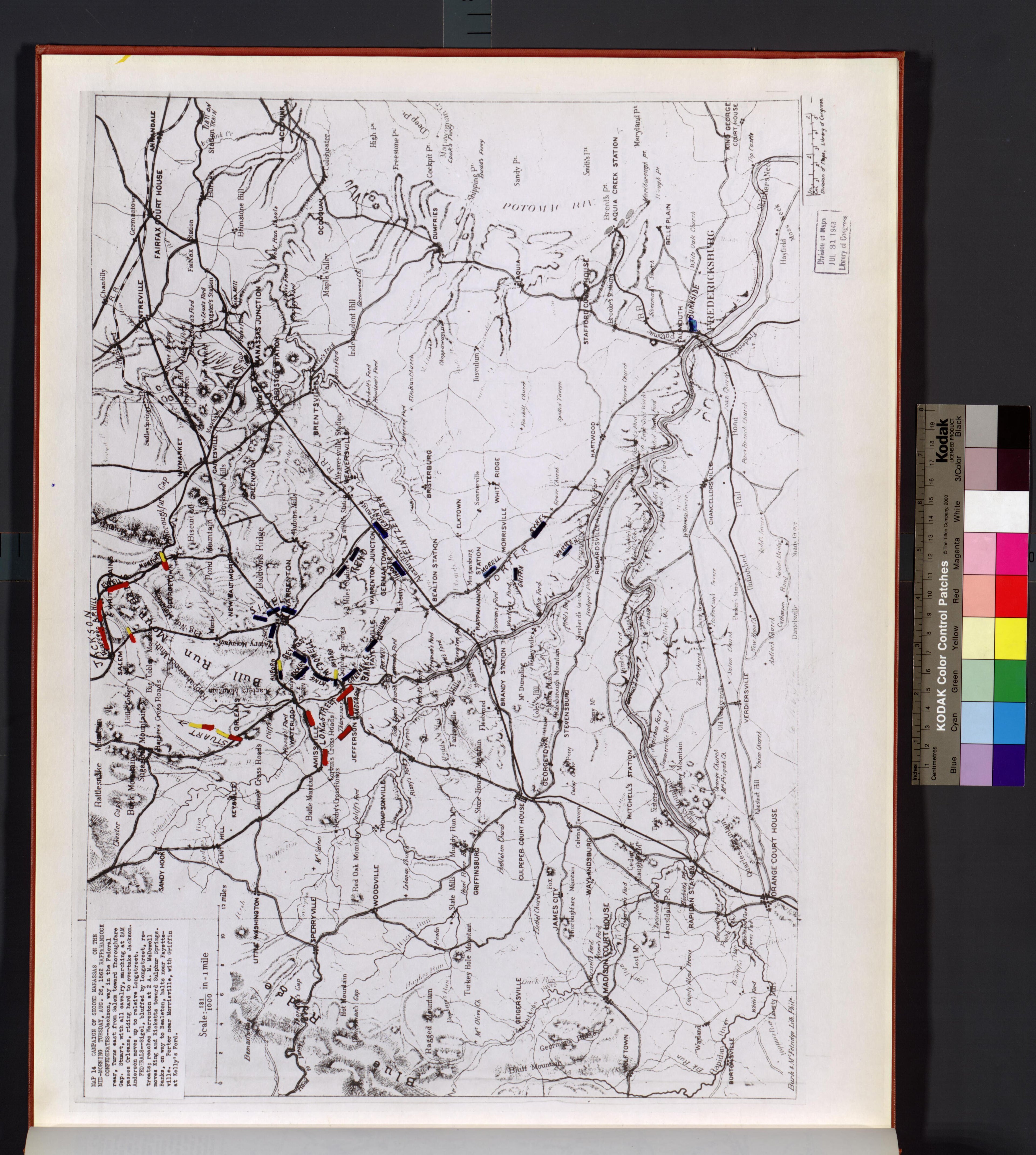 This old map of Manassas Region, , Virginia was created by Russell, Robert E. L. in 1862