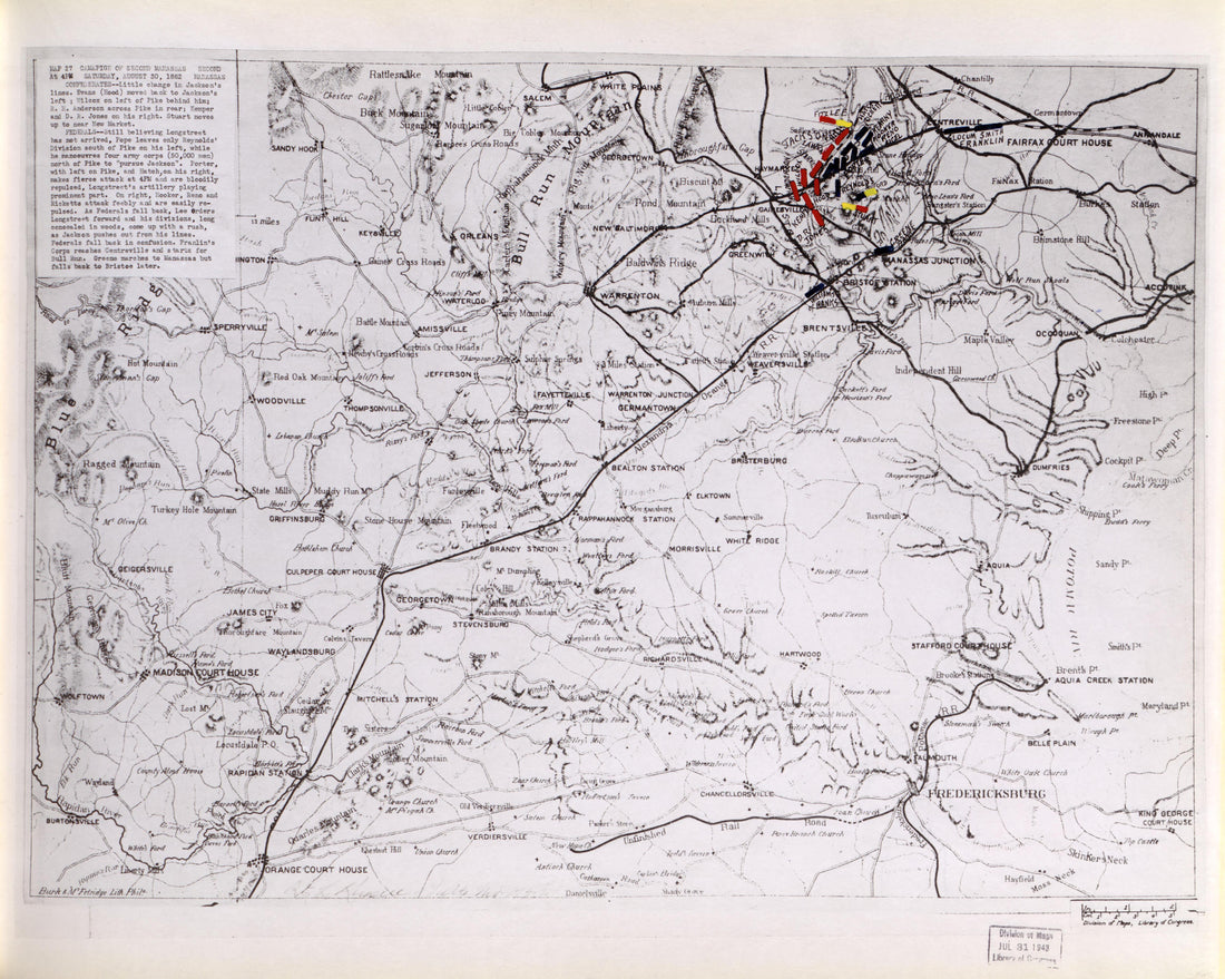 This old map of Manassas Region, , Virginia was created by Russell, Robert E. L. in 1862