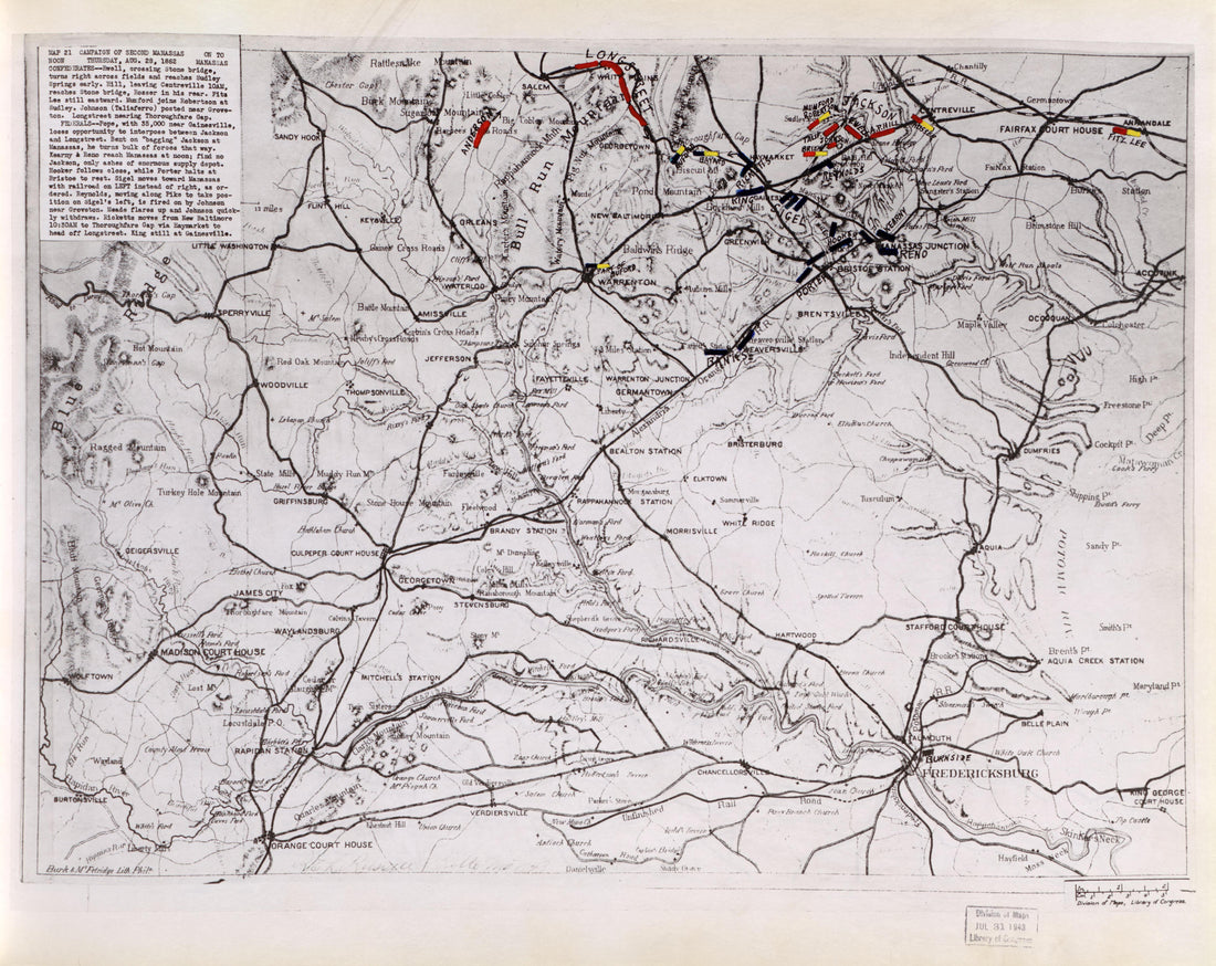 This old map of Manassas Region, , Virginia was created by Russell, Robert E. L. in 1862