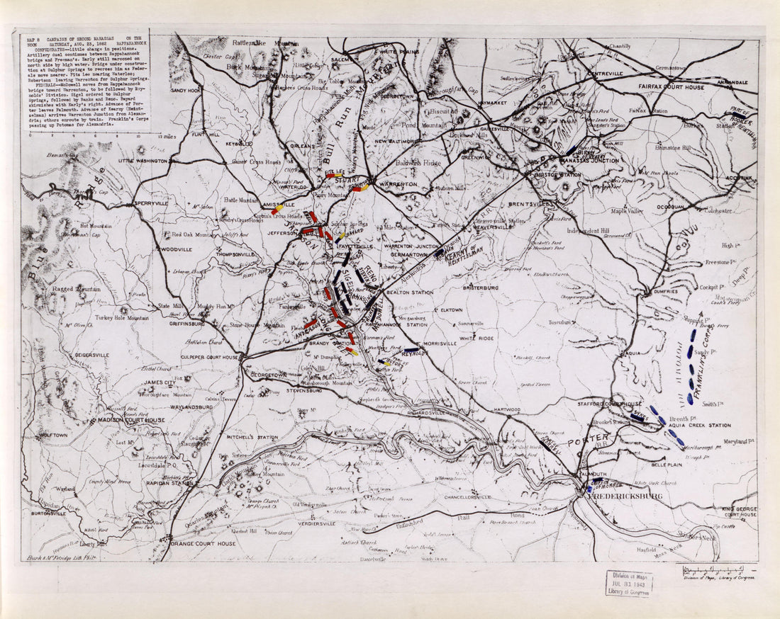 This old map of Manassas Region, , Virginia was created by Russell, Robert E. L. in 1862