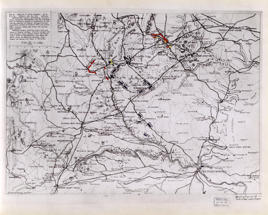 This old map of Manassas Region, , Virginia was created by Russell, Robert E. L. in 1862
