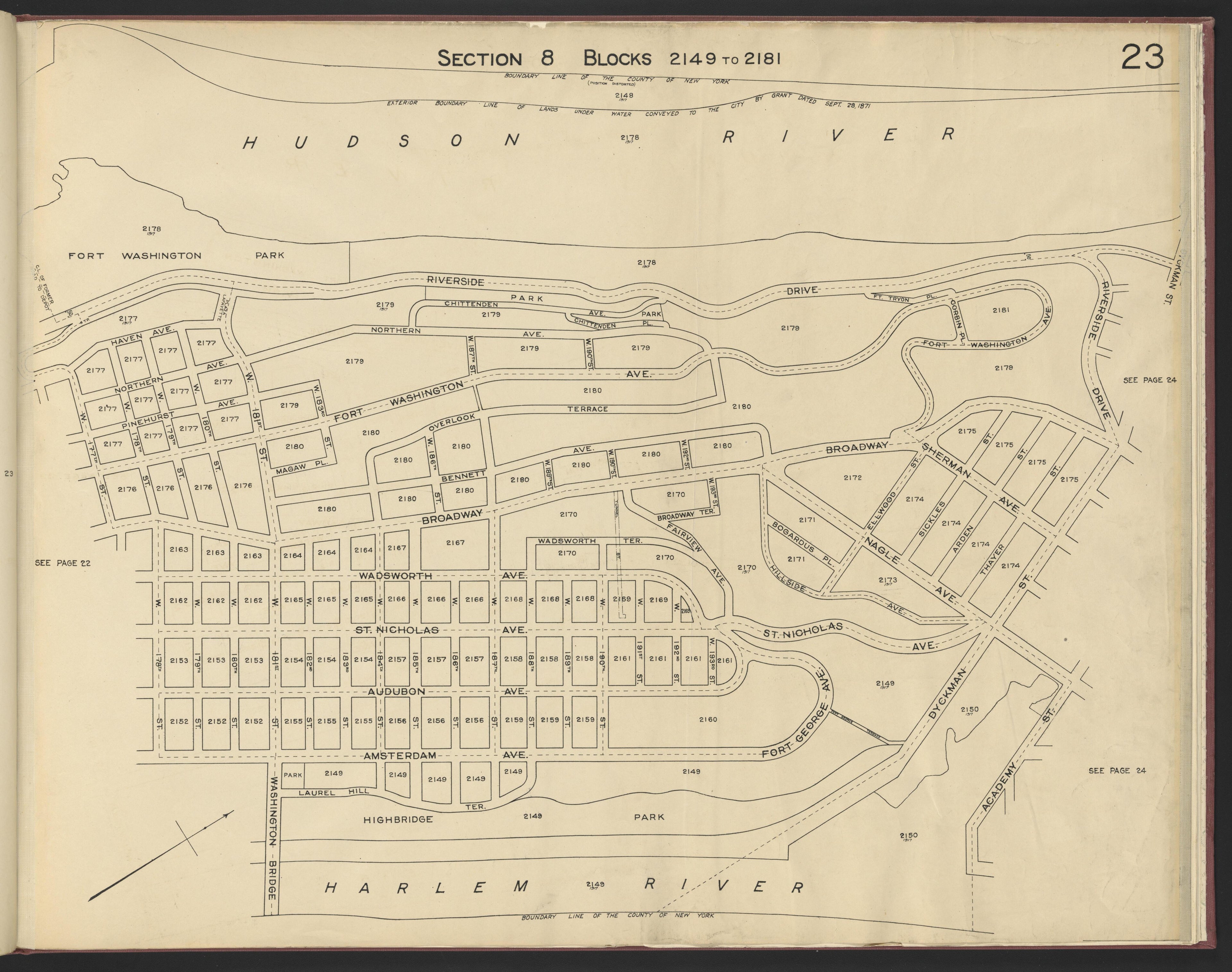Image 25 of the Land Map of the County of New York from the Land Map of the County of New York 1917 by Relic Map Company