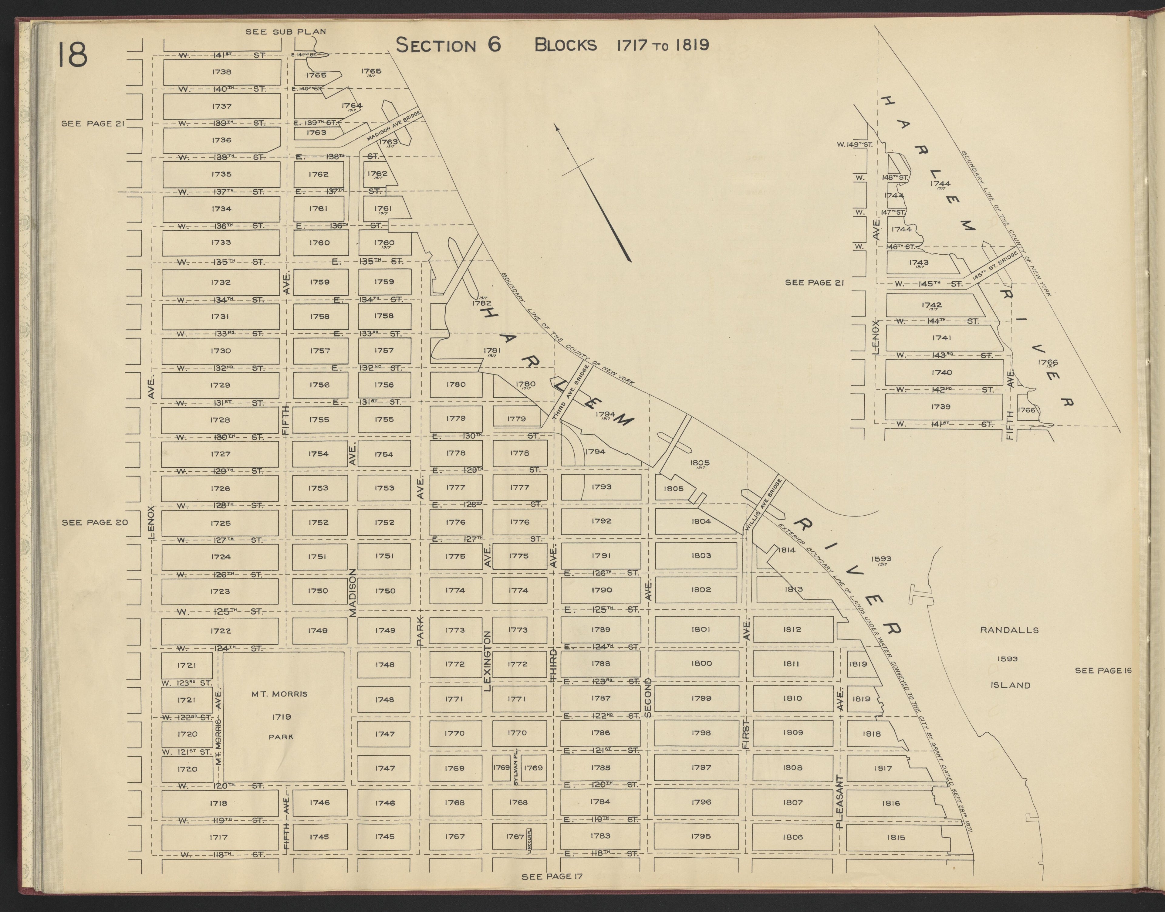 Image 20 of the Land Map of the County of New York from the Land Map of the County of New York 1917 by Relic Map Company