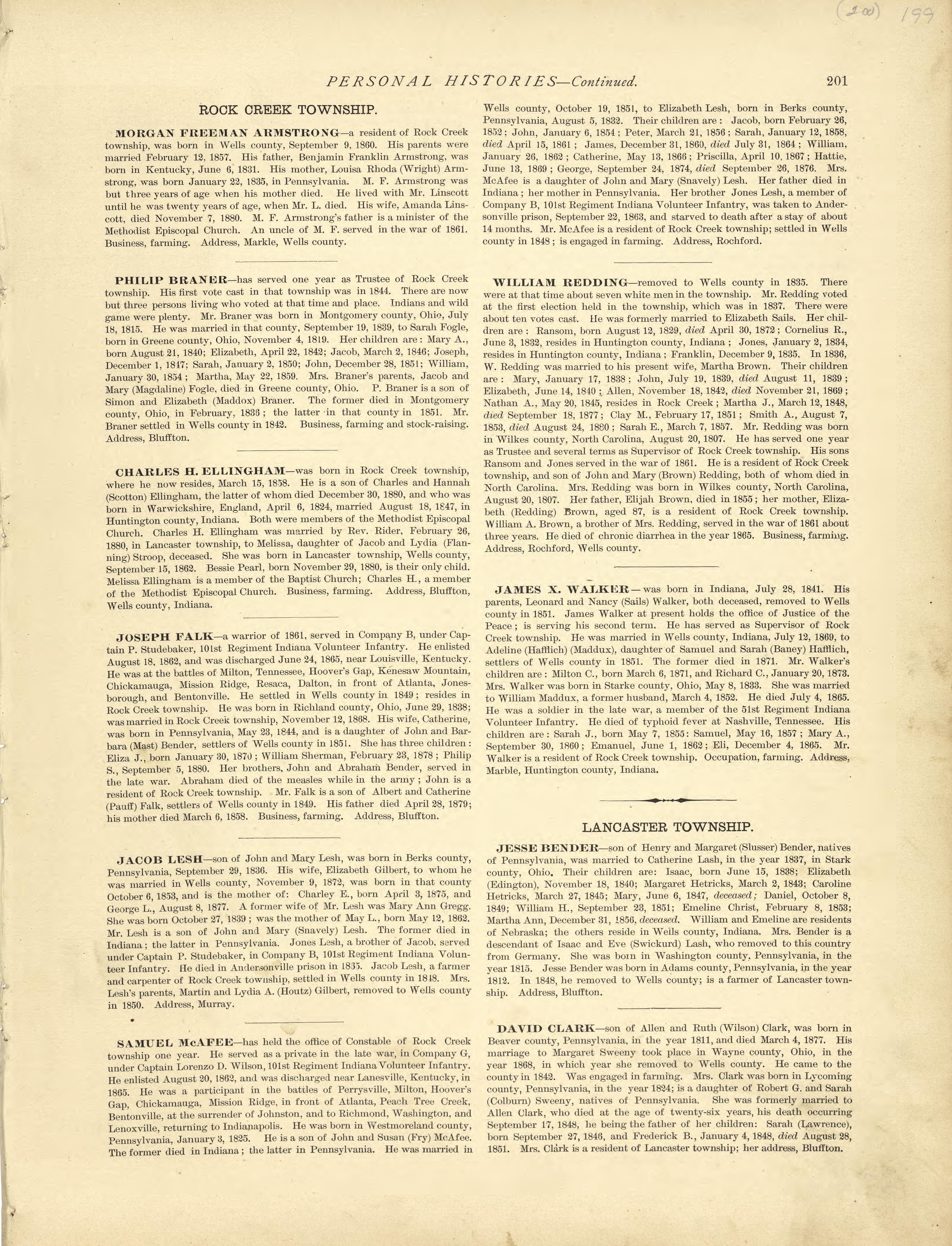 Personal Histories - Continued from Historical Hand-atlas, Illustrated, Containing Large Scale Copper Plate Maps of Each State and Territory of the United States, and the Provinces of Canada, Together With a Complete Reference Map of the World, … 1881 by Relic Map Company