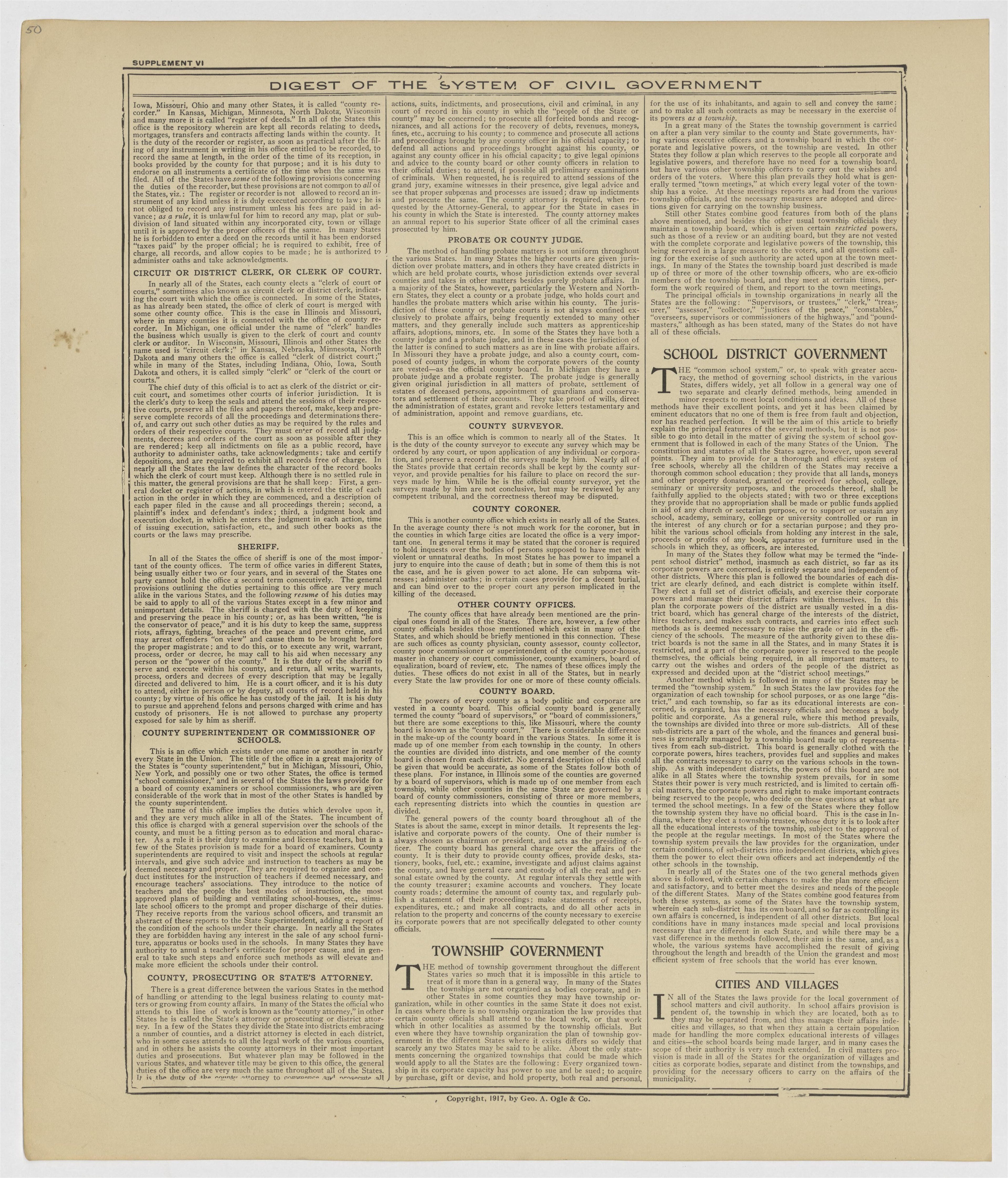 This old map of Kearney County, Nebraska, was created by Geo. A. Ogle & Co in 1923