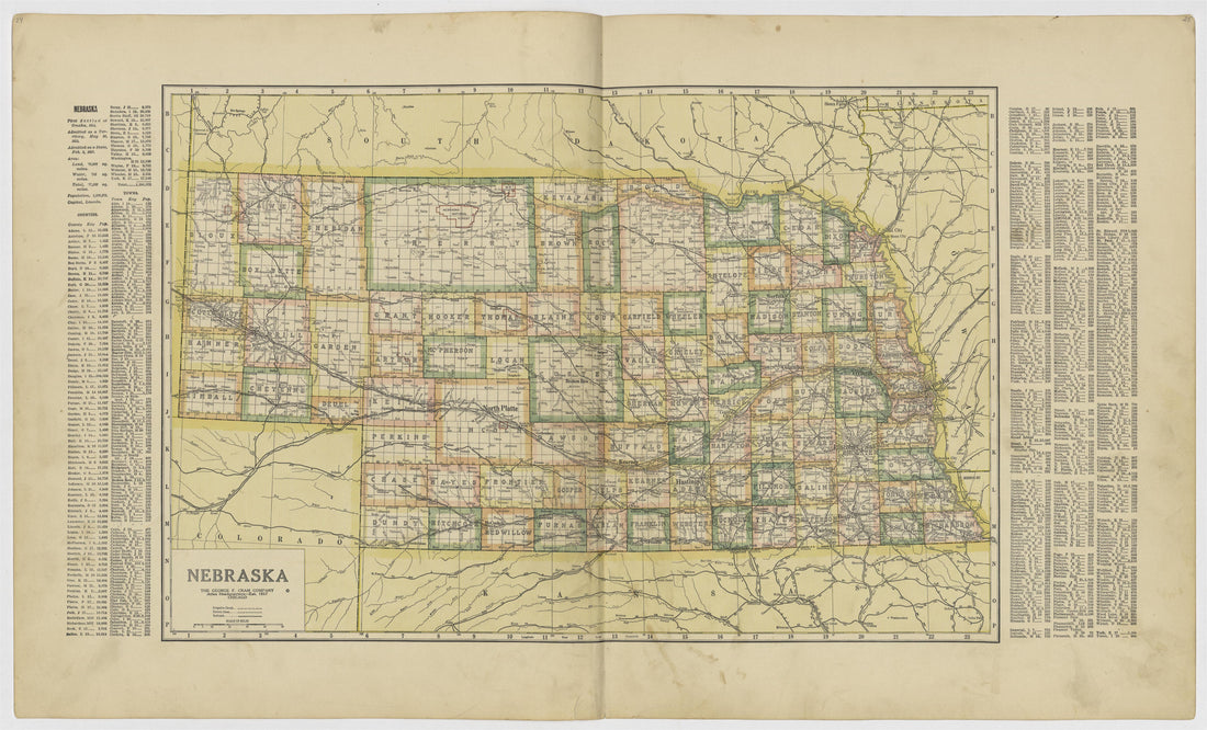 This old map of Kearney County, Nebraska, was created by Geo. A. Ogle & Co in 1923