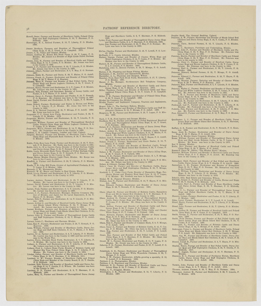 This old map of Kearney County, Nebraska, was created by Geo. A. Ogle & Co in 1923