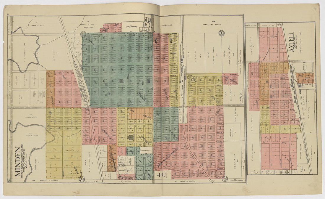 This old map of Kearney County, Nebraska, was created by Geo. A. Ogle & Co in 1923