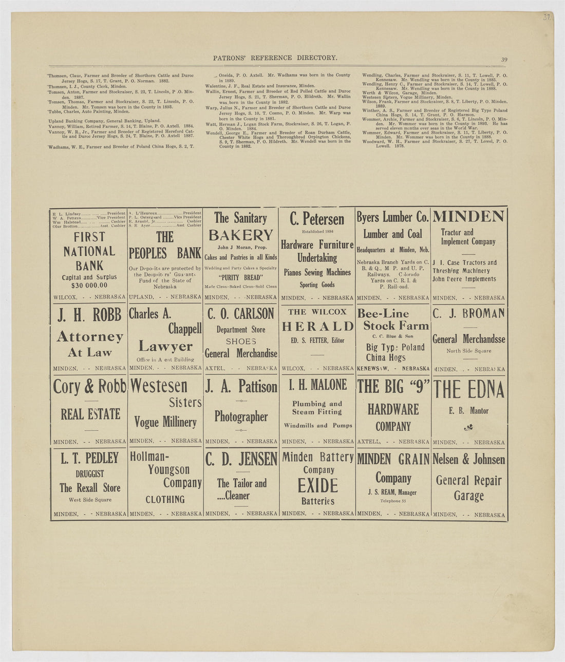 This old map of Kearney County, Nebraska, was created by Geo. A. Ogle & Co in 1923