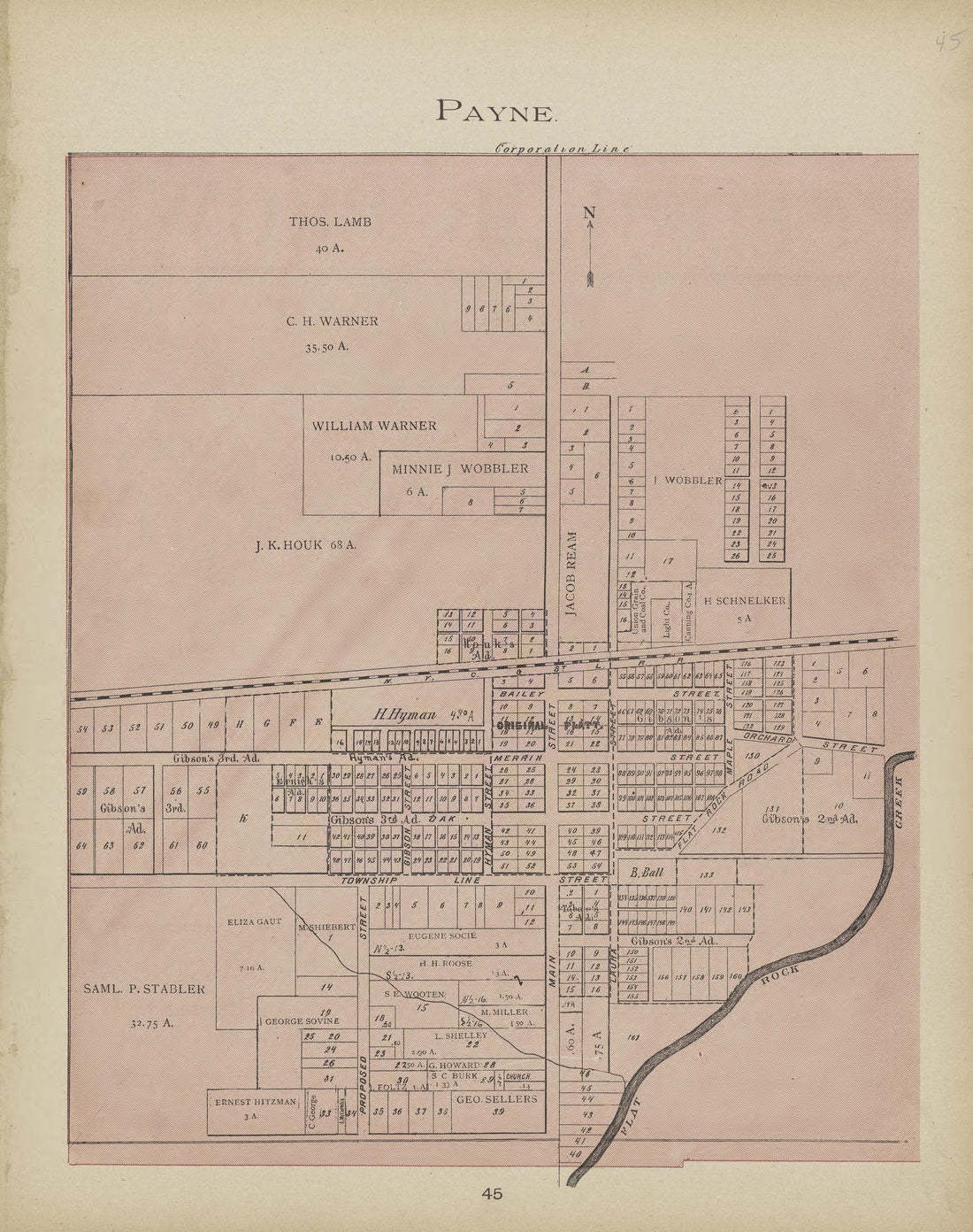 This old map of Ohio, Paulding County, was created by Morrow, O. (Oliver) in 1905
