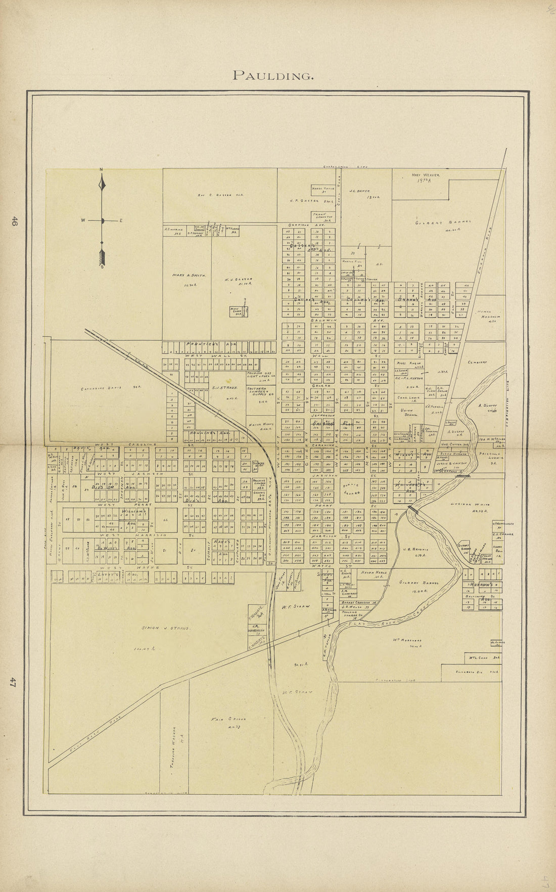 This old map of Ohio, Paulding County, was created by Morrow, O. (Oliver) in 1905