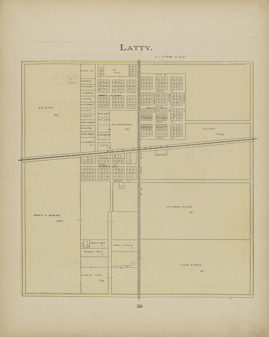 This old map of Ohio, Paulding County, was created by Morrow, O. (Oliver) in 1905