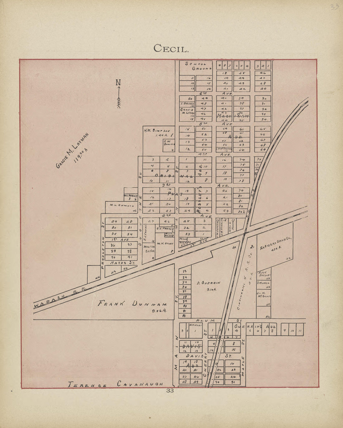 This old map of Ohio, Paulding County, was created by Morrow, O. (Oliver) in 1905