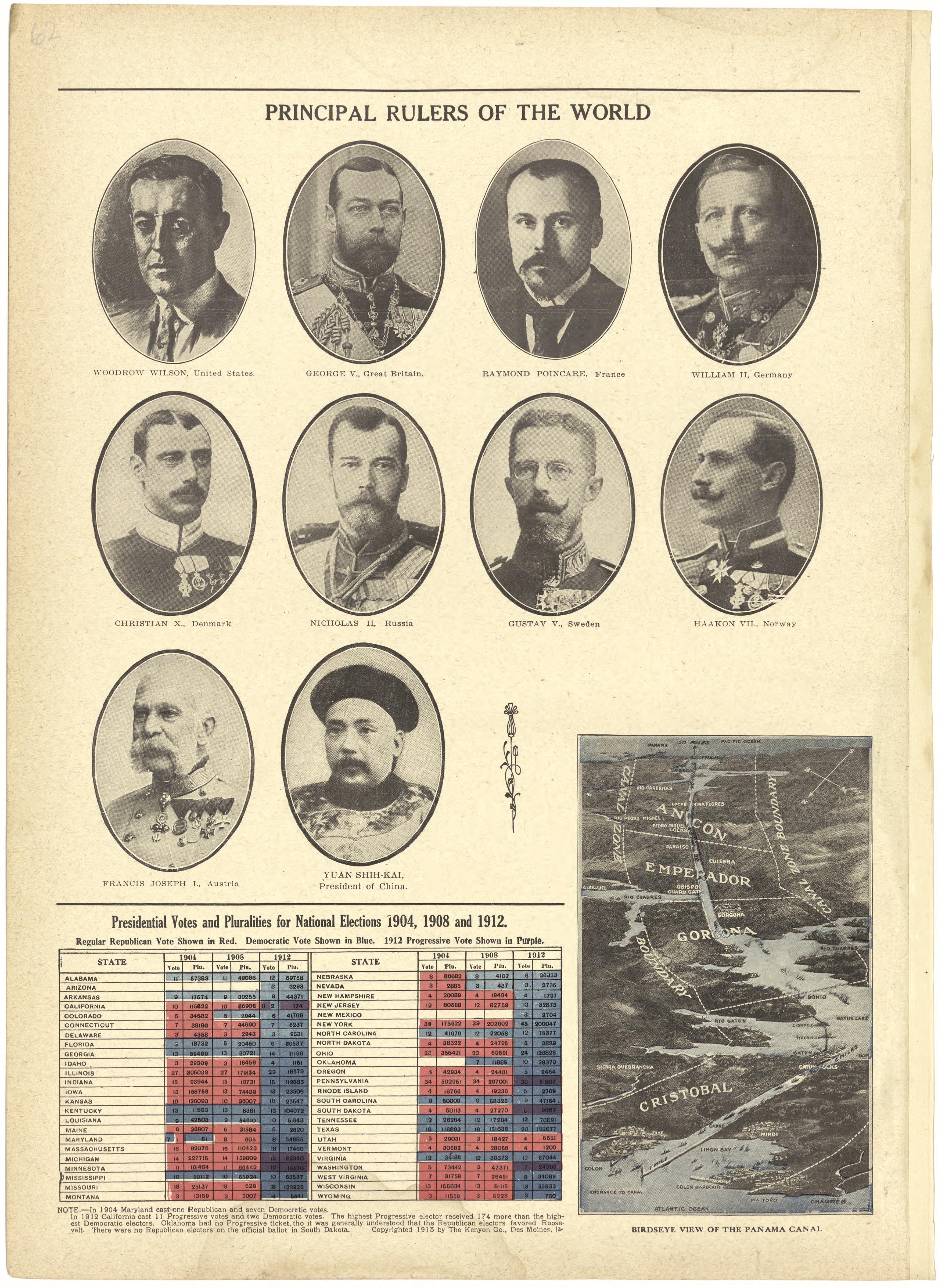 Principal Rulers of the World from Atlas and Plat Book of Jasper County, Iowa : Containing Outline Map of the County, Plats of All the Townships With Owners&