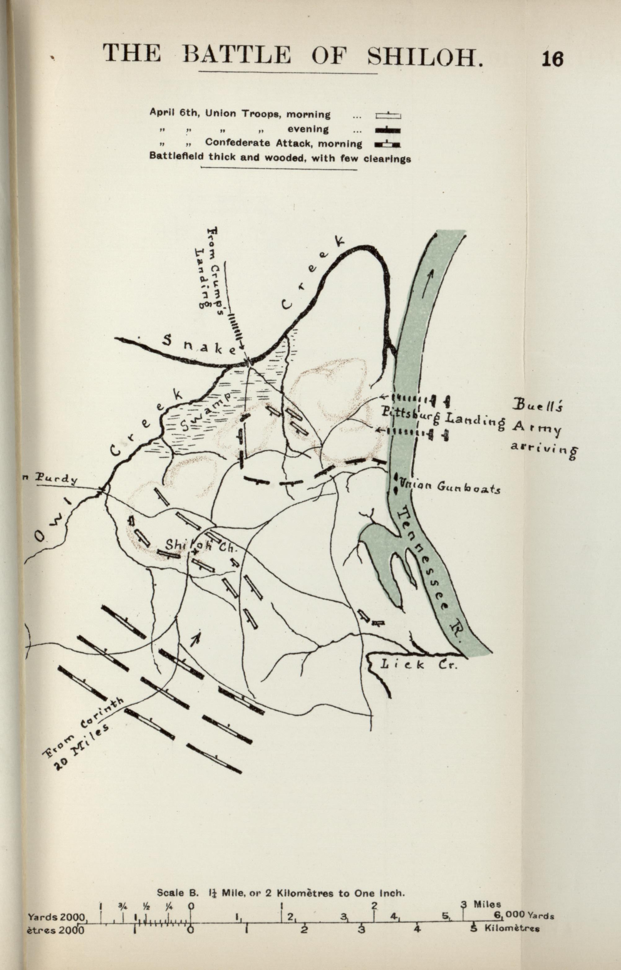 Battle of Shiloh from the American Civil War--maps 1910 by Relic Map Company