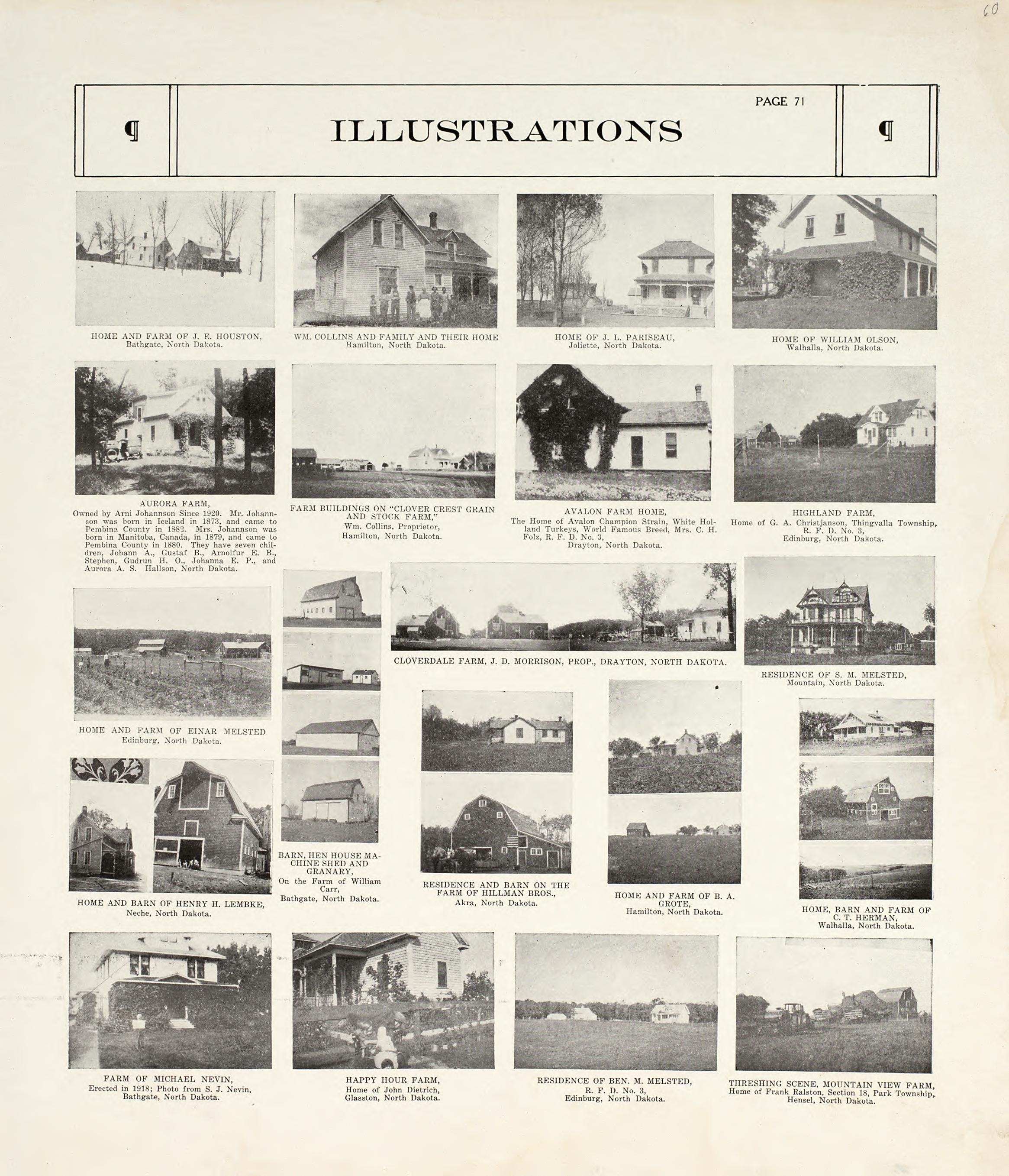Analysis of the System of United States Land Surveys from Standard Atlas of Pembina County, North Dakota : Including a Plat Book of the Villages, Cities and Townships of the County, Map of the State, United States and World : Patrons Directory, … 1928 by Relic Map Company