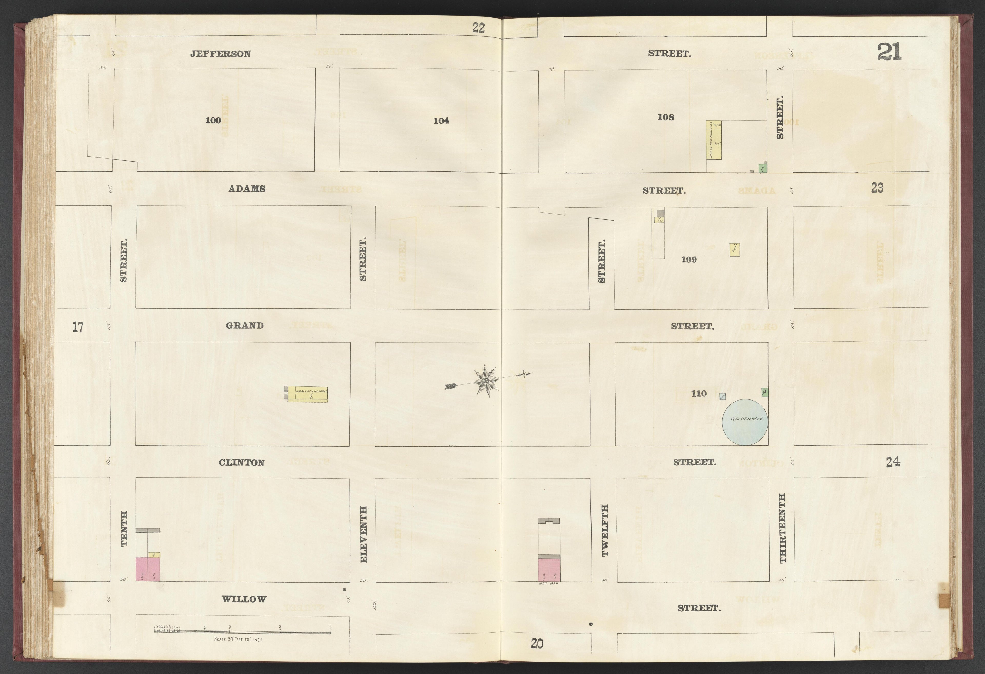 This old map of Albany, Hoboken, New Jersey, New York, was created by Spielmann & Brush in 1873