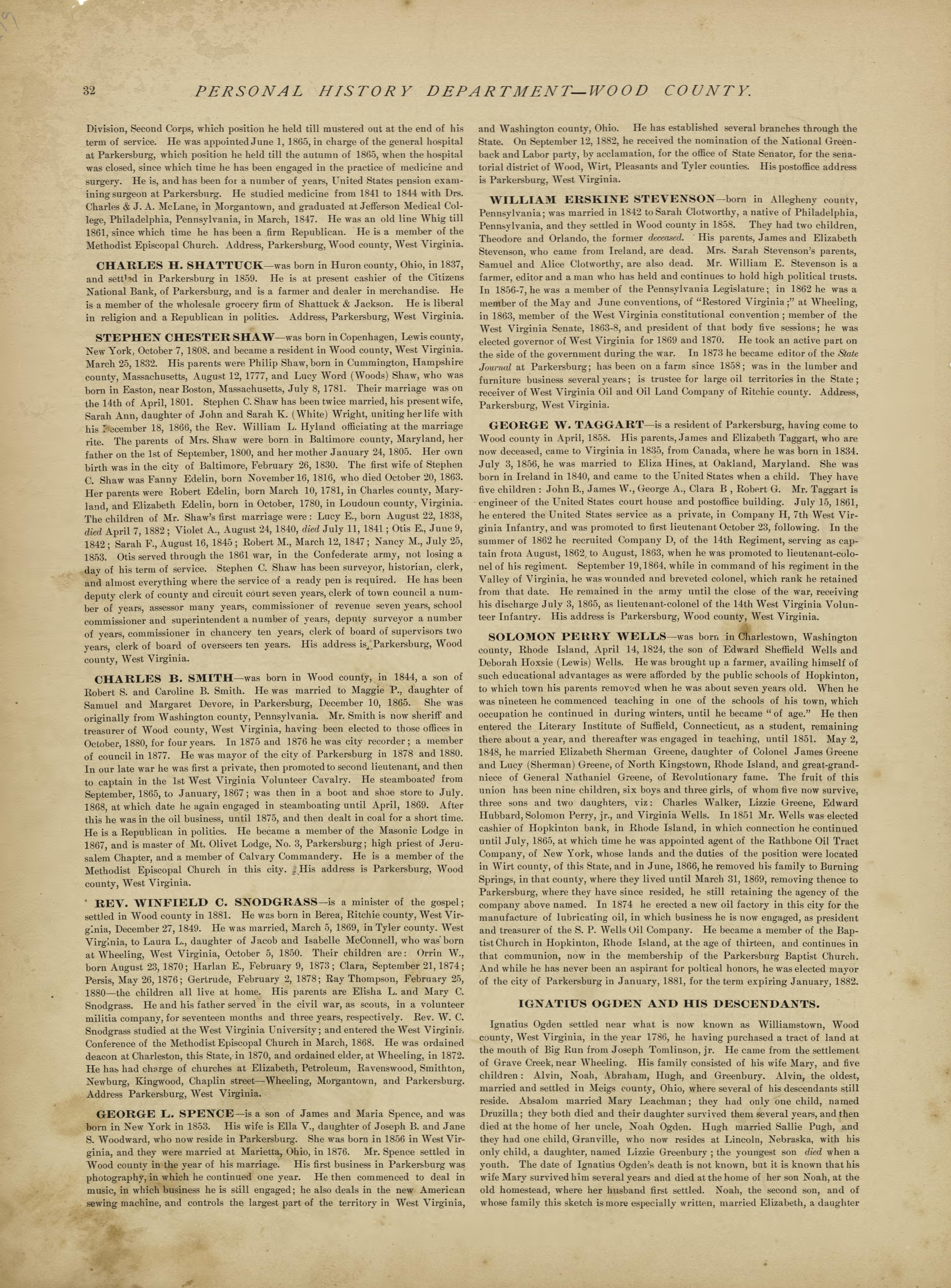 This old map of Pleasants County, , West Virginia, Wood County was created by H.H. Hardesty (Firm) in 1882